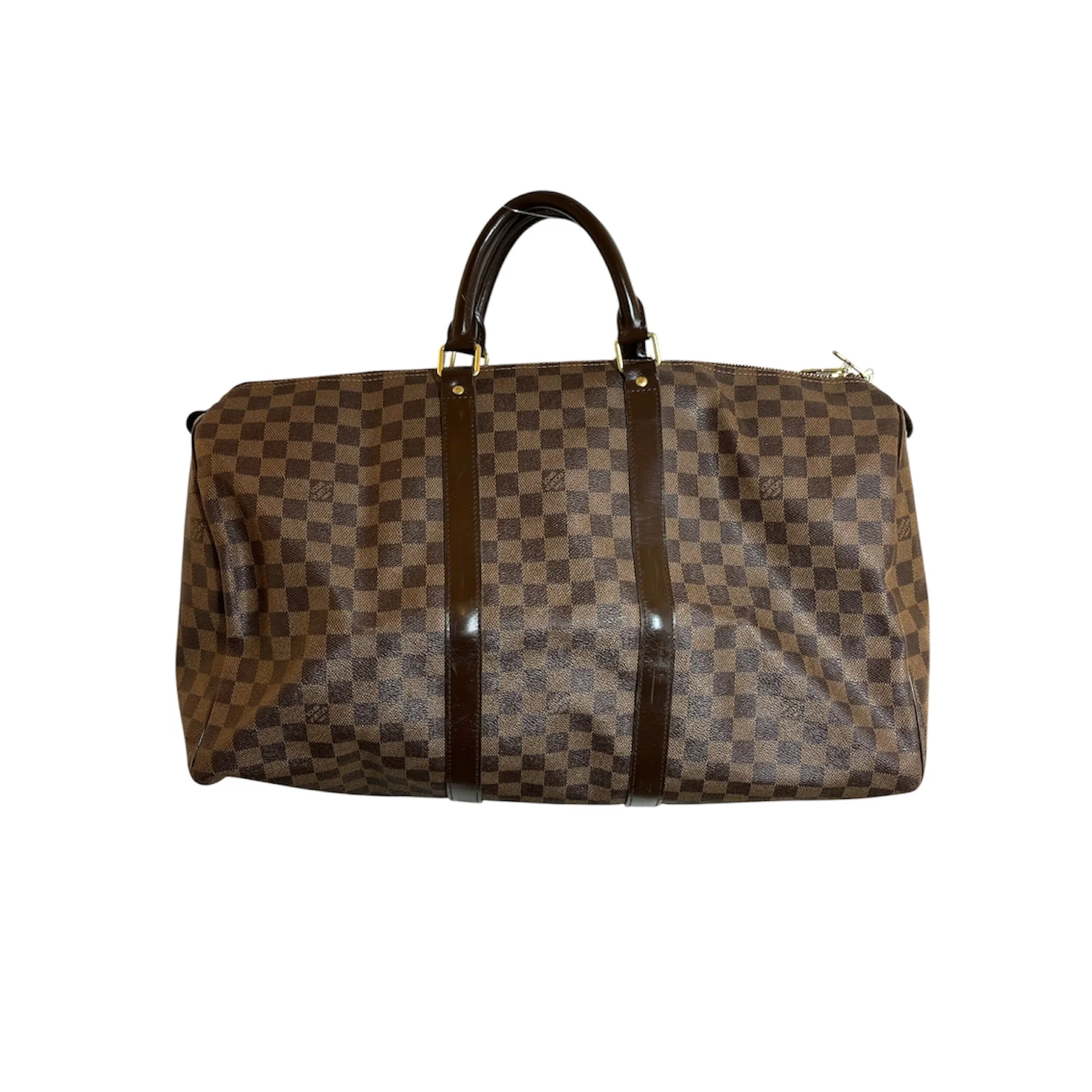 LOUIS VUITTON/Bag/Border/Leather/BRW/KEEPALL