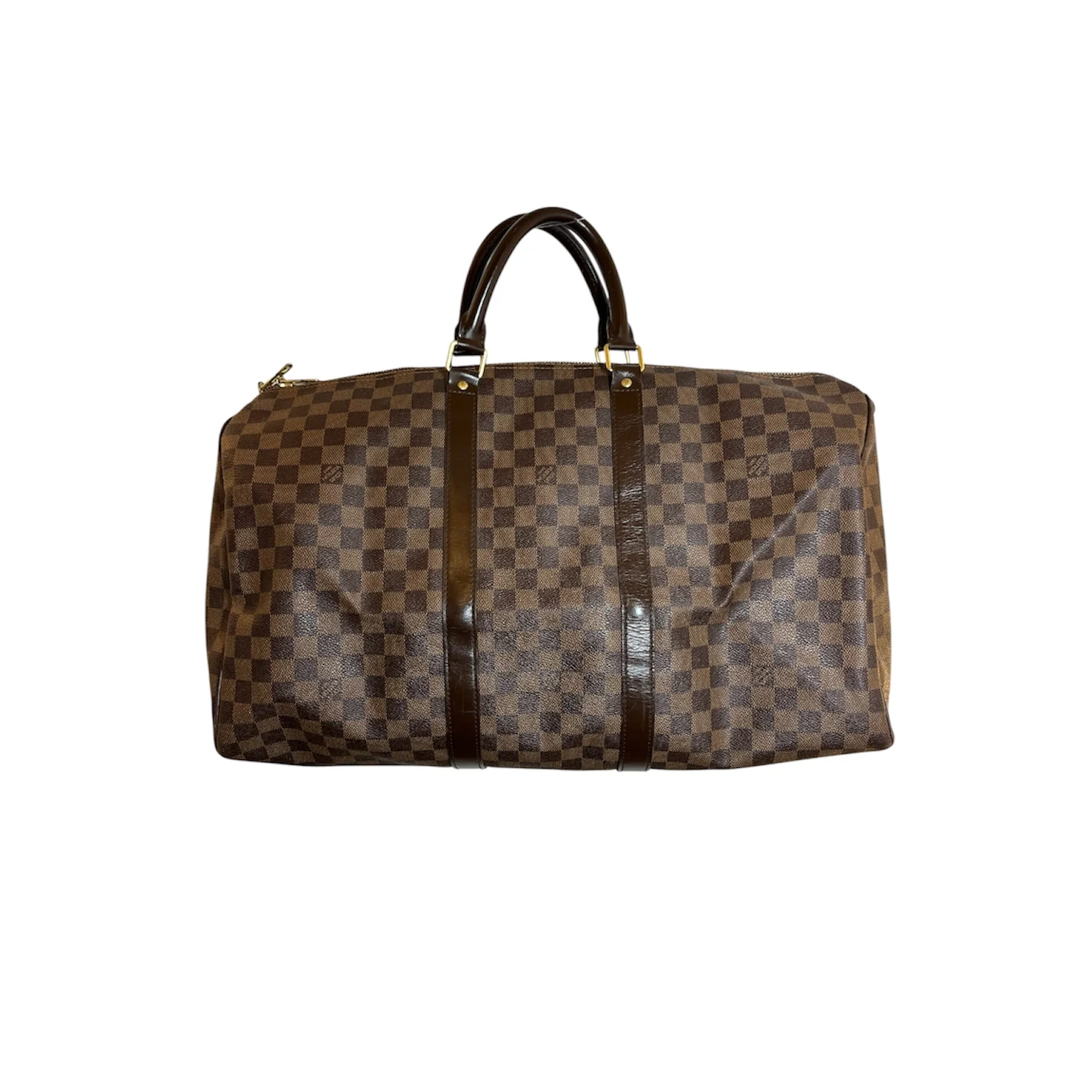 LOUIS VUITTON/Bag/Border/Leather/BRW/KEEPALL