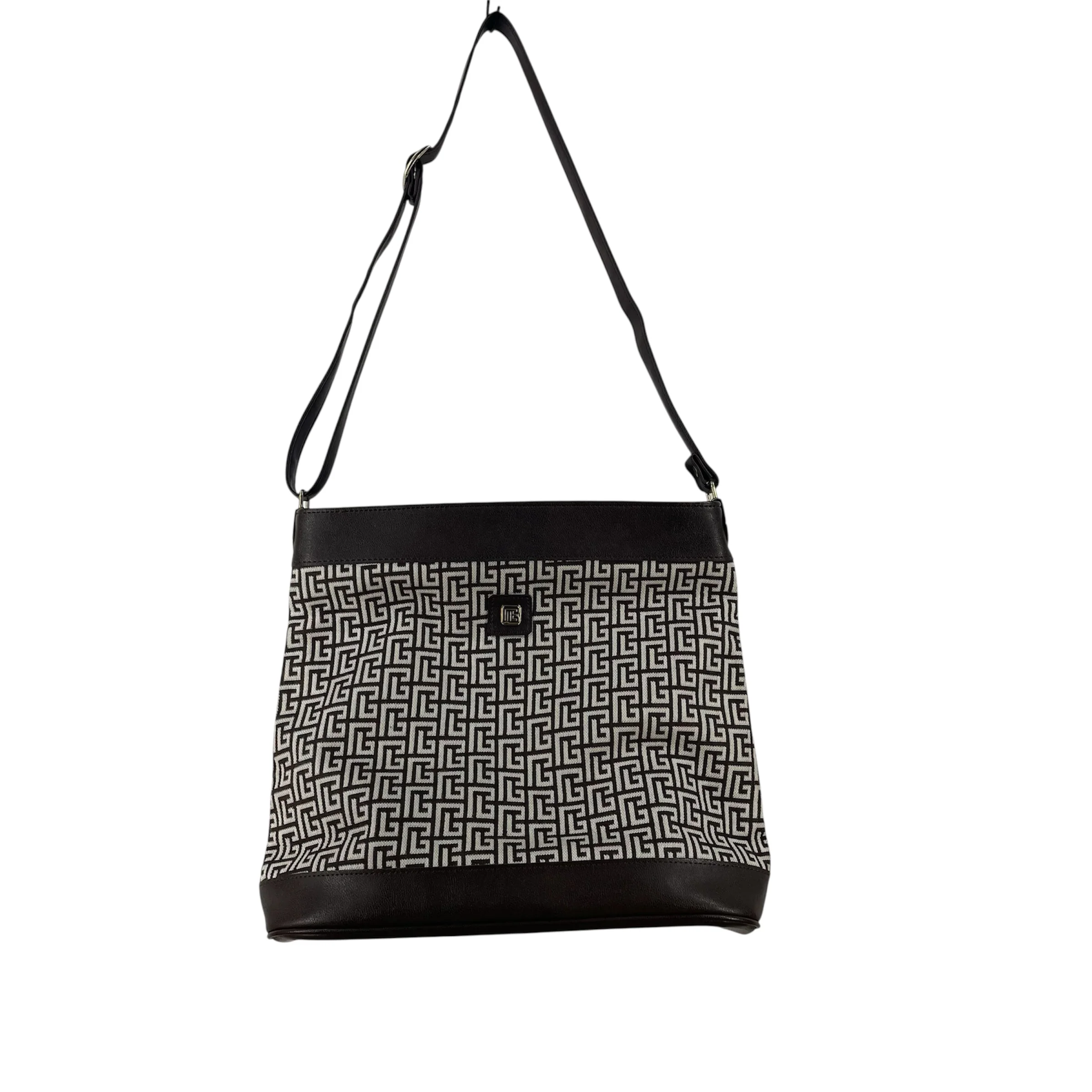 PIERRE BALMAIN/Tote Bag/Monogram/Cotton/BRW/CANVAS LEATHER TOTE