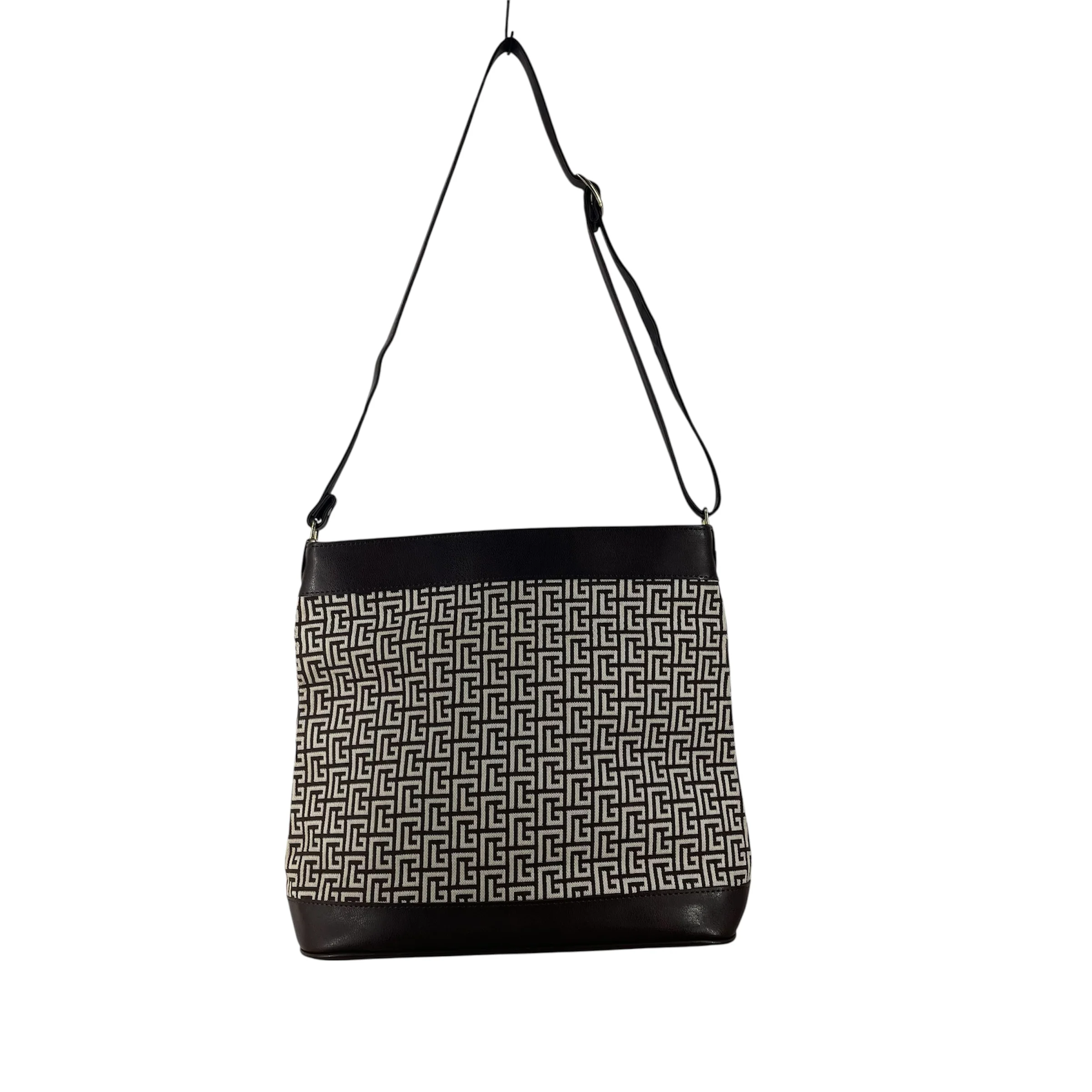 PIERRE BALMAIN/Tote Bag/Monogram/Cotton/BRW/CANVAS LEATHER TOTE