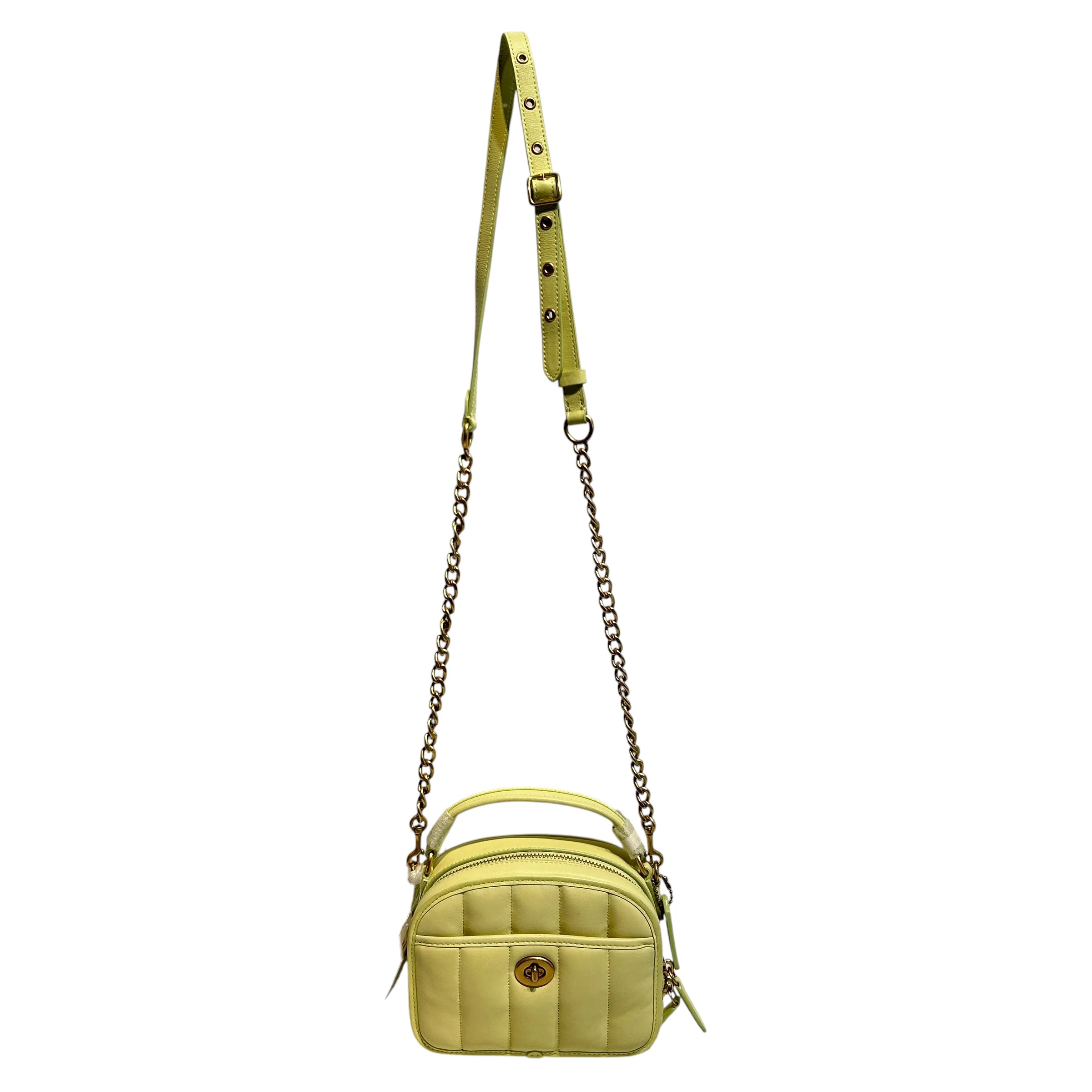 COACH/Bag/Leather/GRN/C4678 Quilted Turnlock