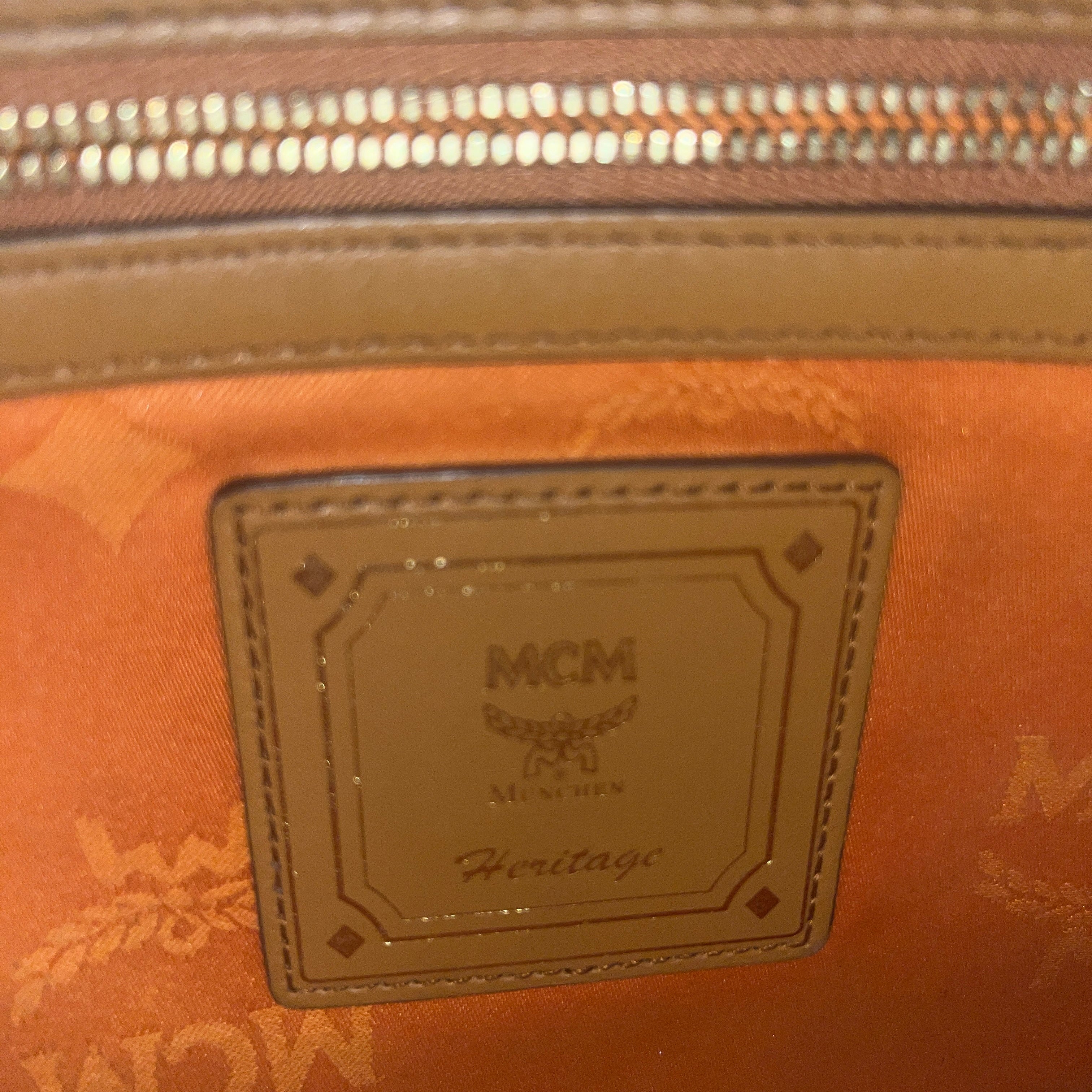 MCM/Clutch Bag/Monogram/Leather/BRW/BROWN TRIM MONOGRAM CLUTCH
