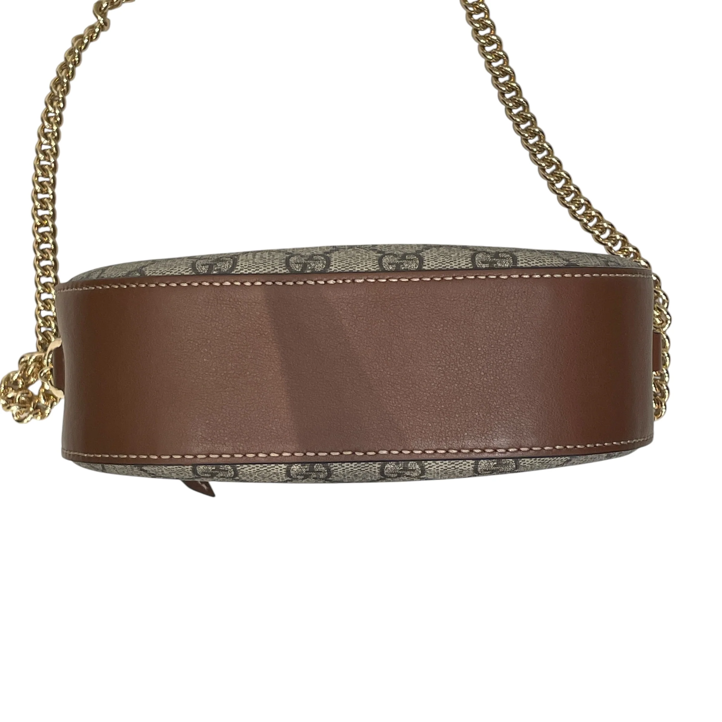 GUCCI/Cross Body Bag/Monogram/Leather/BRW/CROSS BODY COATED CANVAS