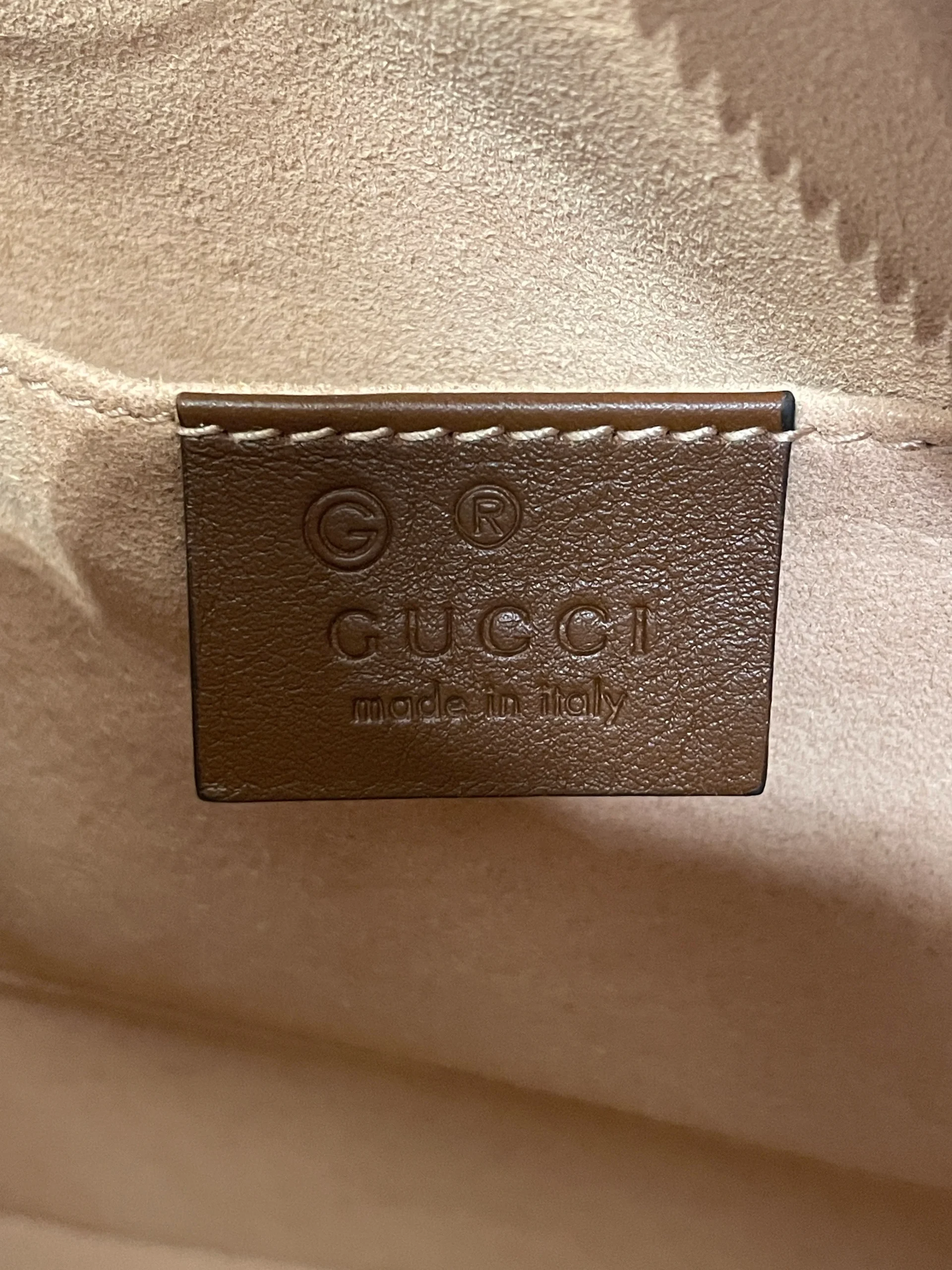 GUCCI/Cross Body Bag/Monogram/Leather/BRW/CROSS BODY COATED CANVAS