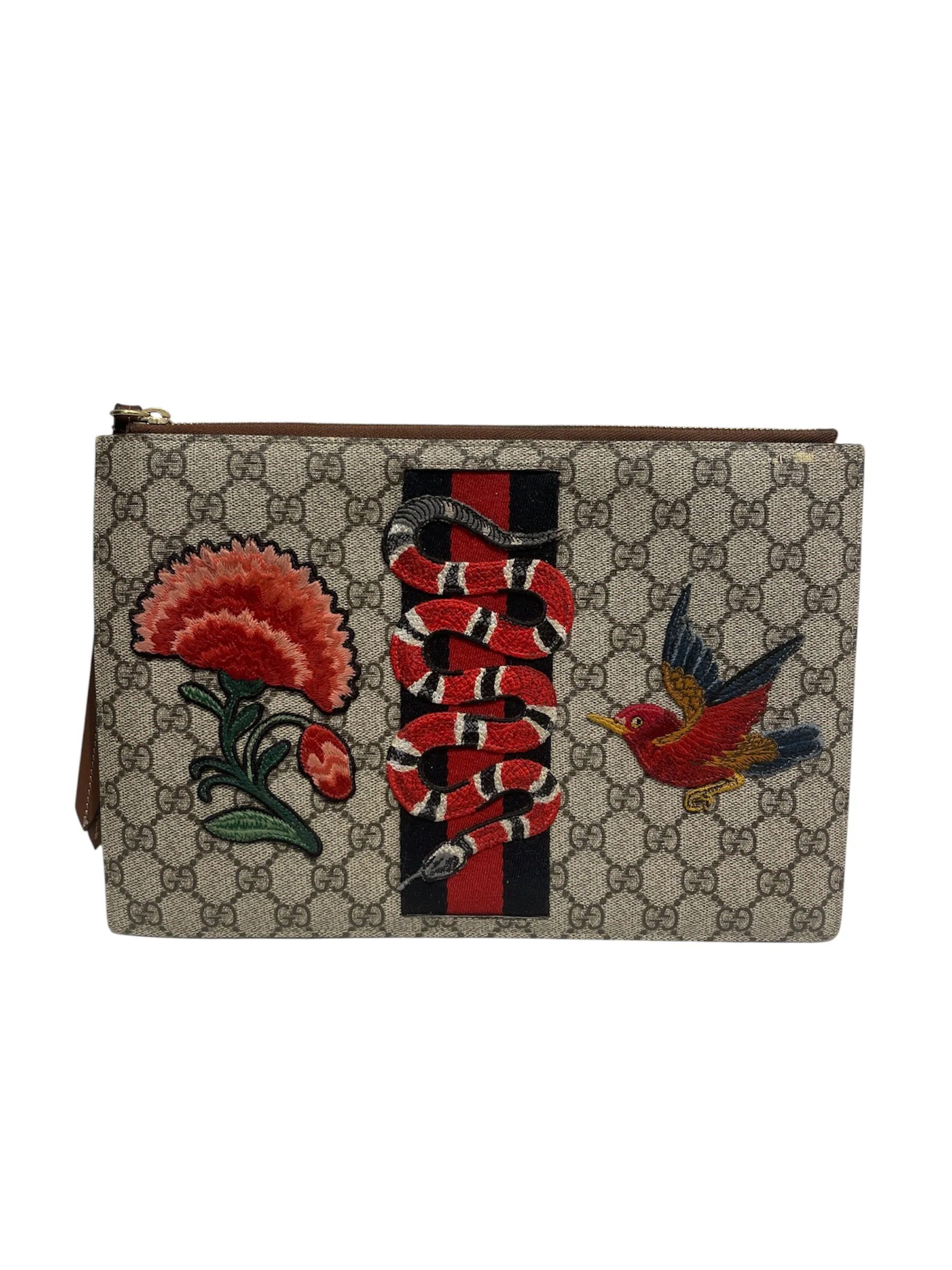 GUCCI/Clutch Bag/Monogram/CML/FLWRSNKBRD