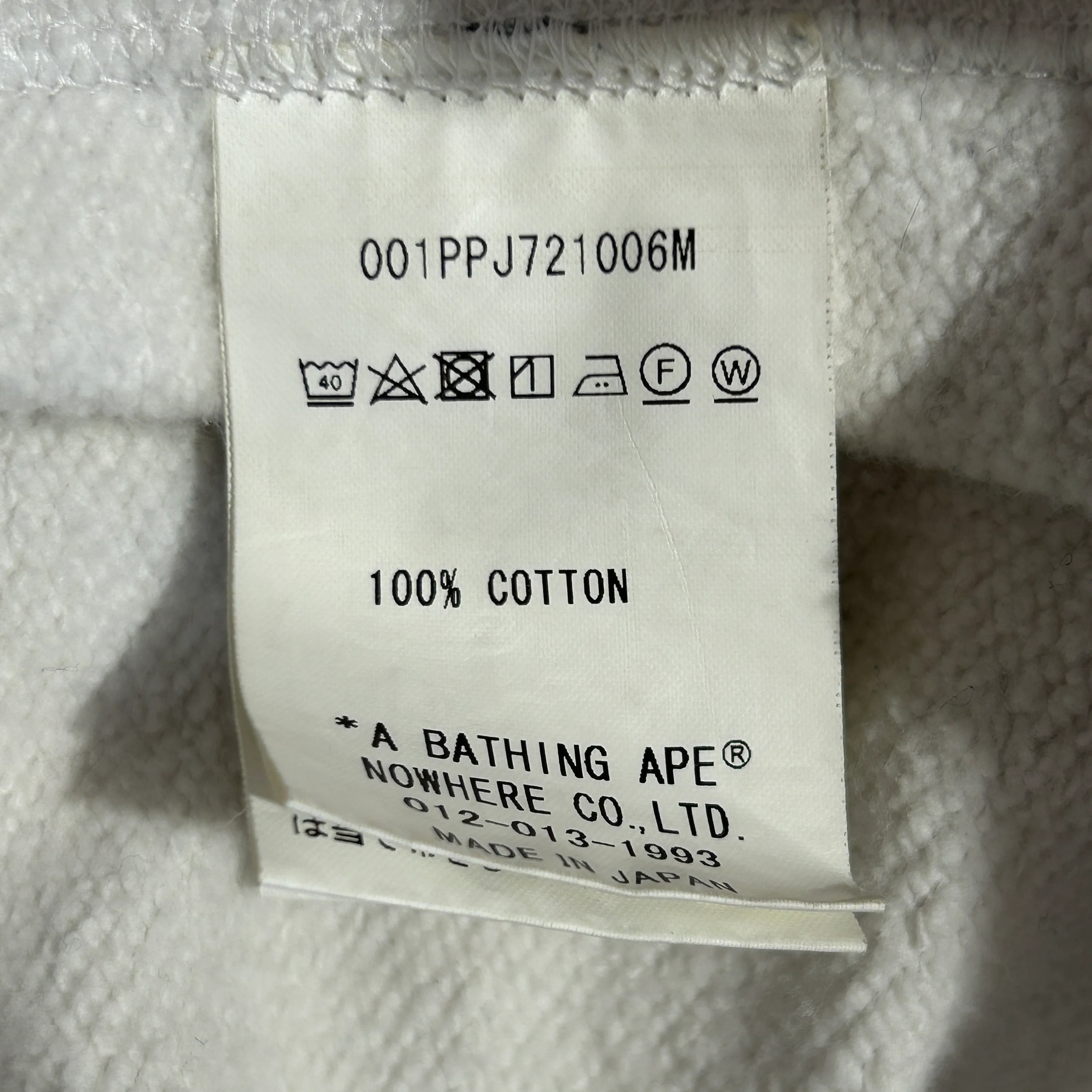 A BATHING APE/Hoodie/XXL/Cotton/WHT/DSMG BAPE