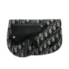 Christian Dior/Cross Body Bag/Monogram/Cotton/BLK/OBLIQUE JACQUARD SADDLE BAG