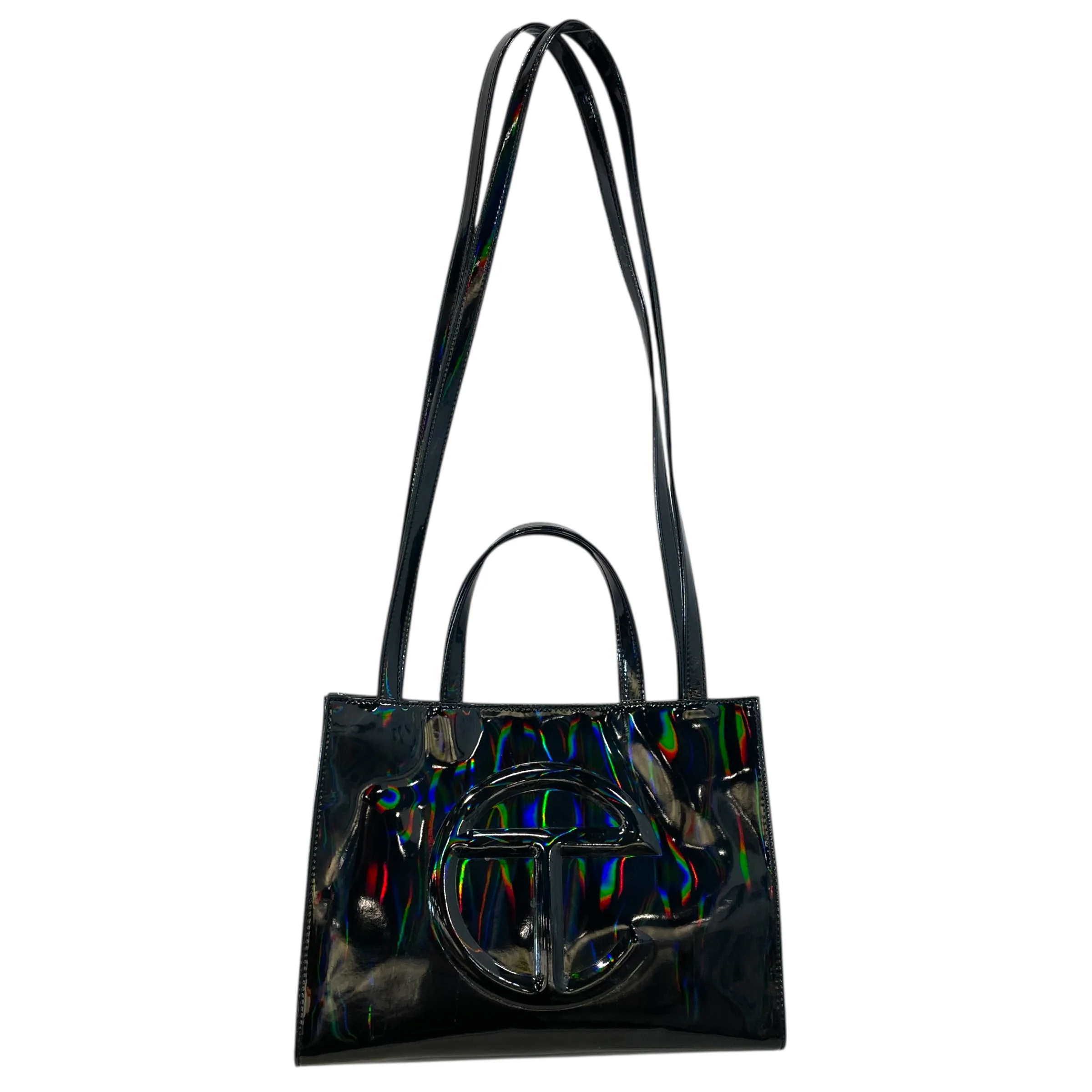 Telfar/Cross Body Bag/Iridescent/BLK/Rainbow Black
