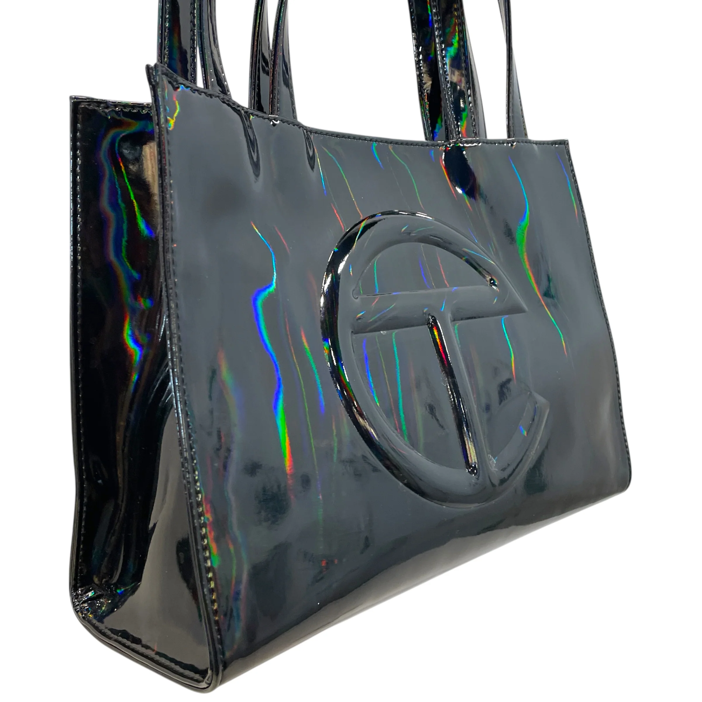 Telfar/Cross Body Bag/Iridescent/BLK/Rainbow Black
