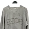 A BATHING APE/Sweatshirt/M/Graphic/Cotton/GRY/Pullover/DIGITAL MONOCHROME LOGO PRINT