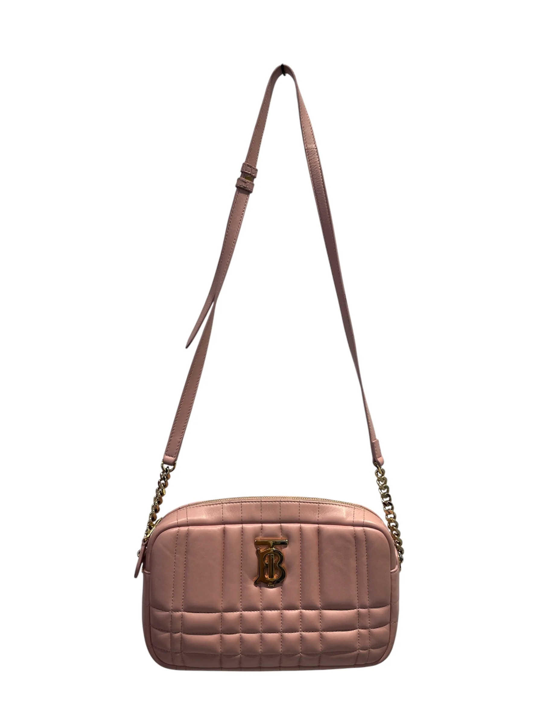 BURBERRY/Cross Body Bag/Leather/PNK/QUILTED LOLITA