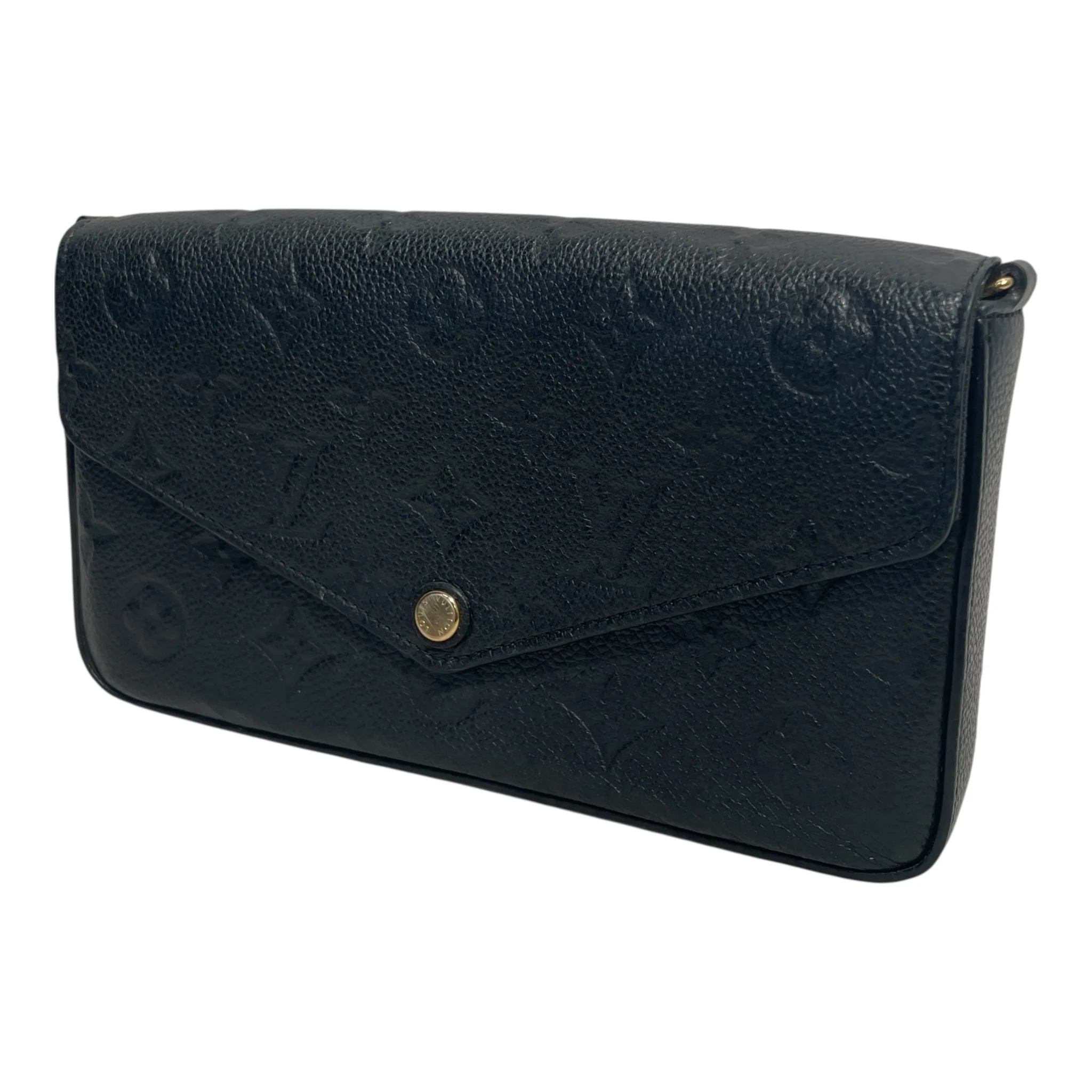 LOUIS VUITTON/Cross Body Bag/Monogram/Leather/BLK/POCHETTE EMPREINTE FELICE