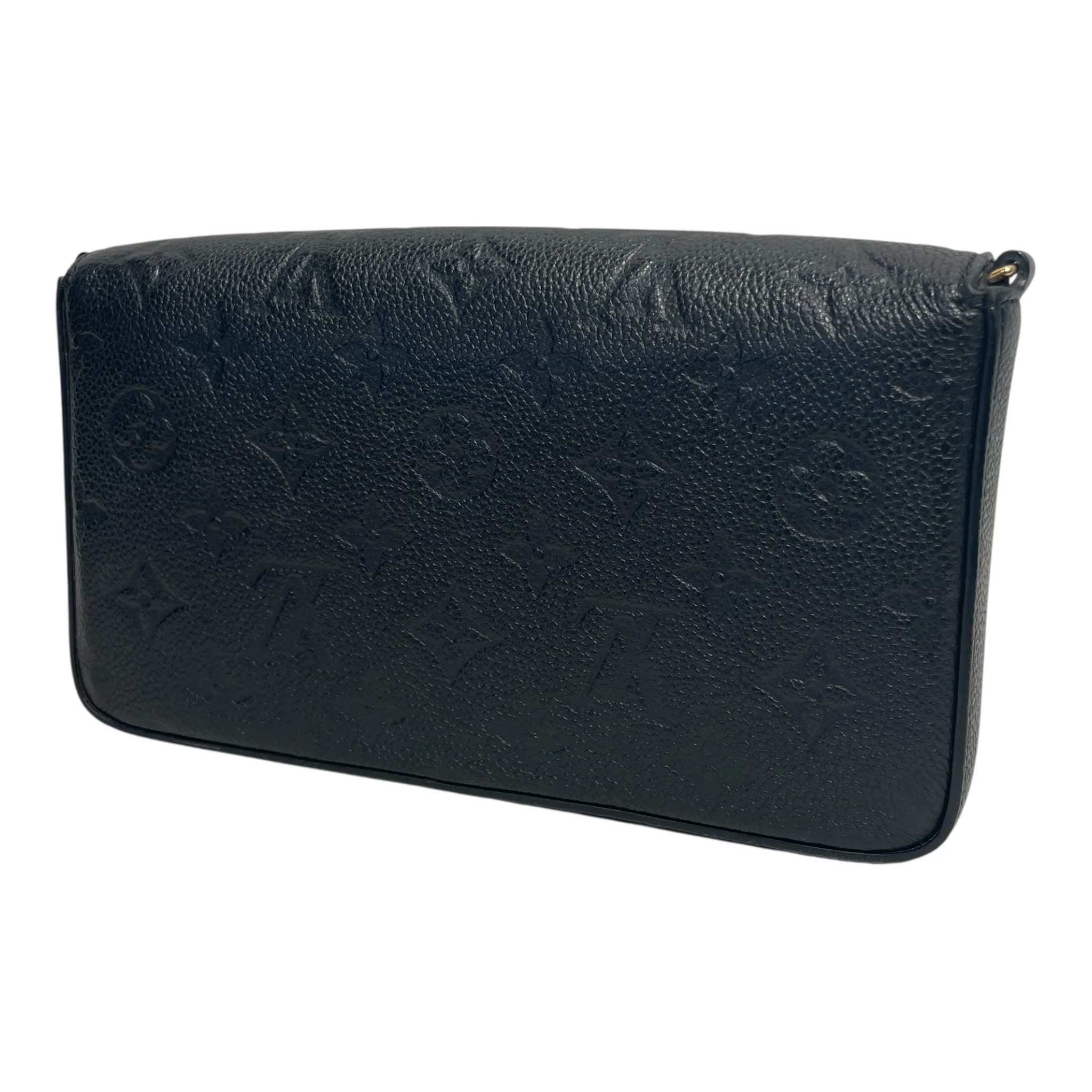LOUIS VUITTON/Cross Body Bag/Monogram/Leather/BLK/POCHETTE EMPREINTE FELICE