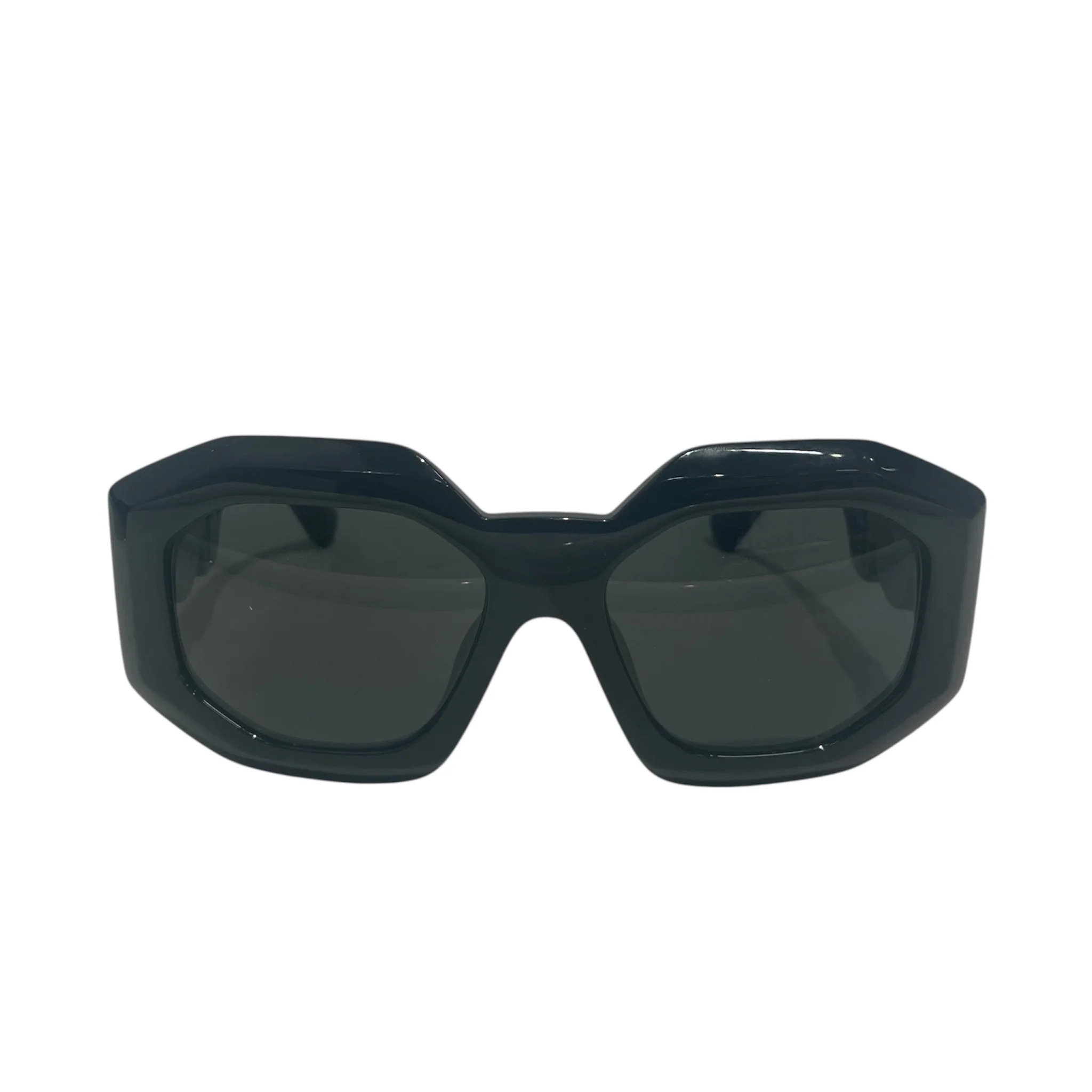 VERSACE/Sunglasses/Plastic/BLK/CHUNKY GOLD DETAILING