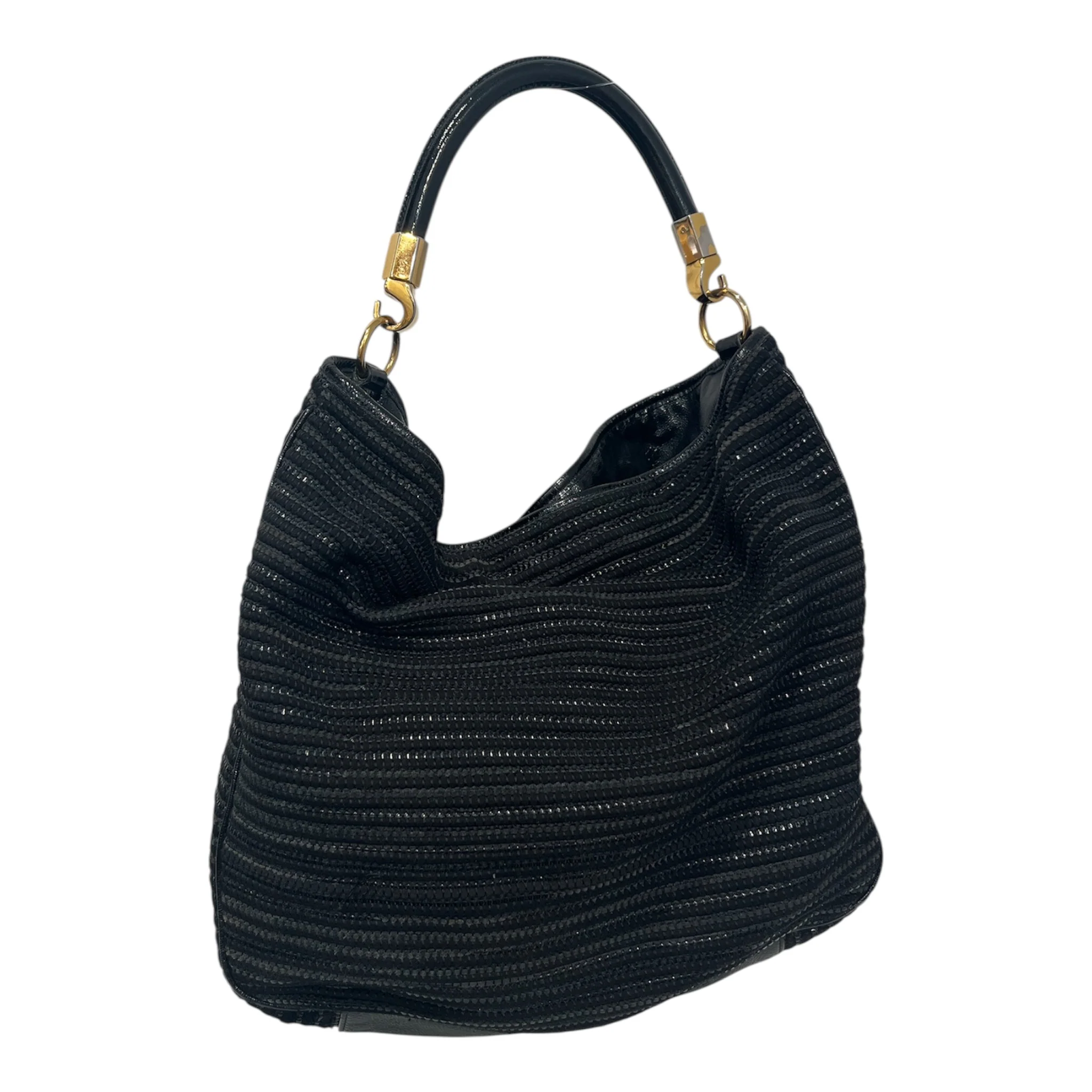 YVES SAINT LAURENT/Hand Bag/Cotton/BLK/228840-213317