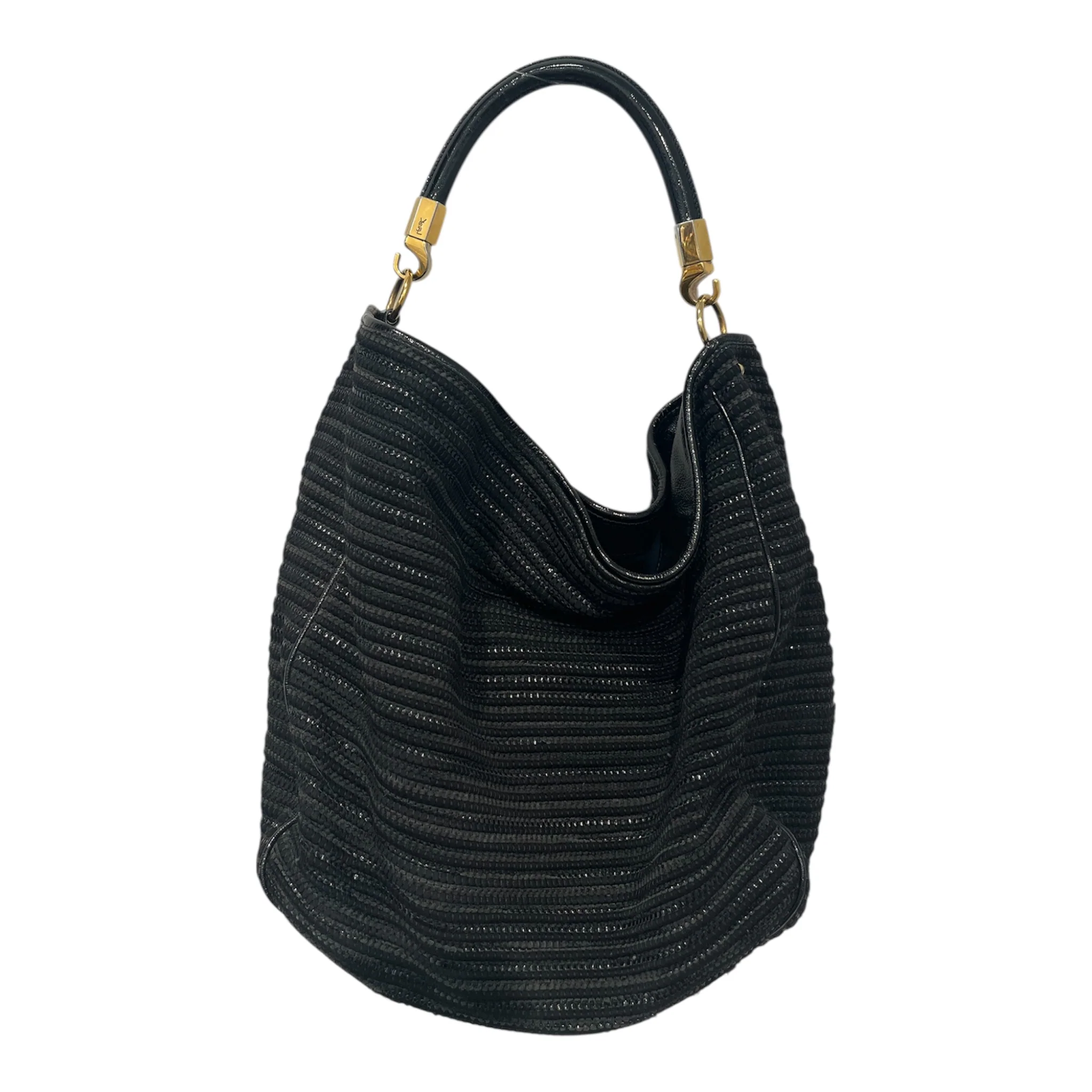 YVES SAINT LAURENT/Hand Bag/Cotton/BLK/228840-213317