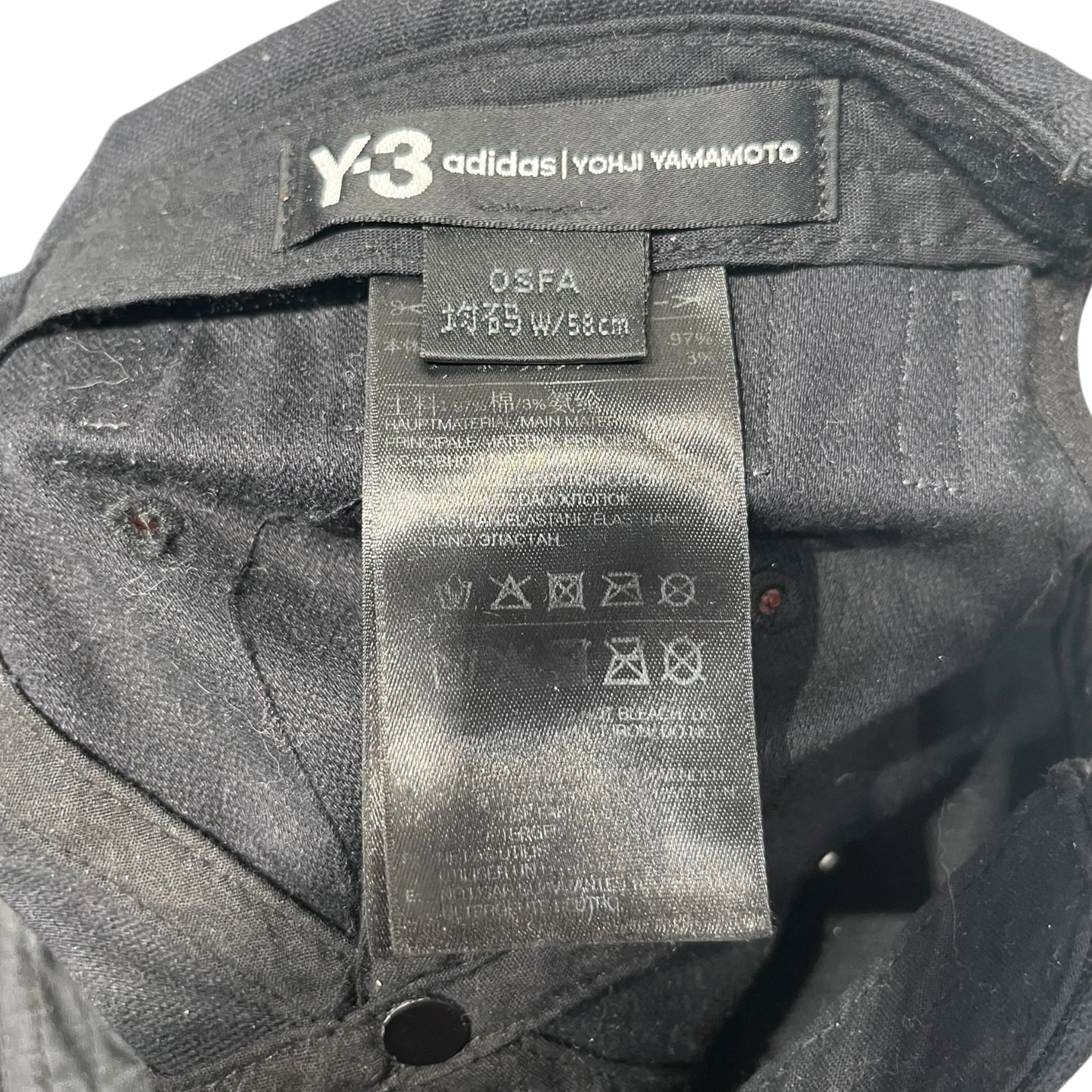 Y-3/Cap/OS/Cotton/BLK/Yohji Hat
