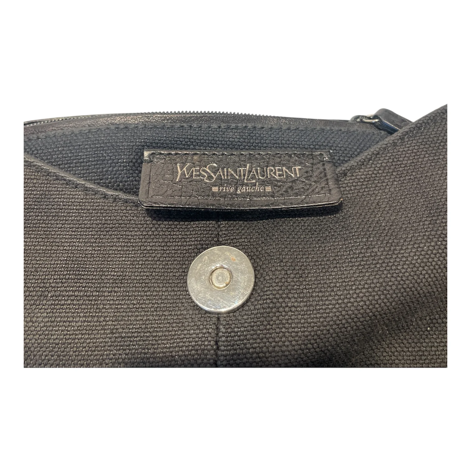 YVES SAINT LAURENT rive gauche/Hand Bag/Cotton/BLK/TOM FORD 2002 MOMBASA