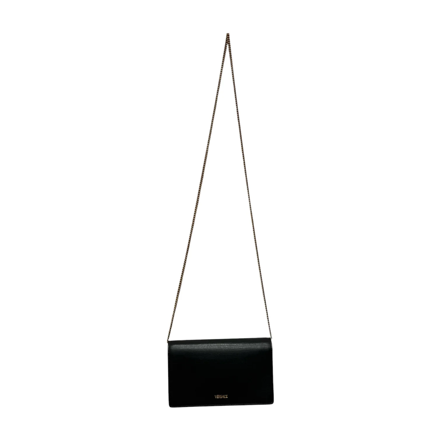 VERSACE/Cross Body Bag/Leather/BLK/lthr crossbody