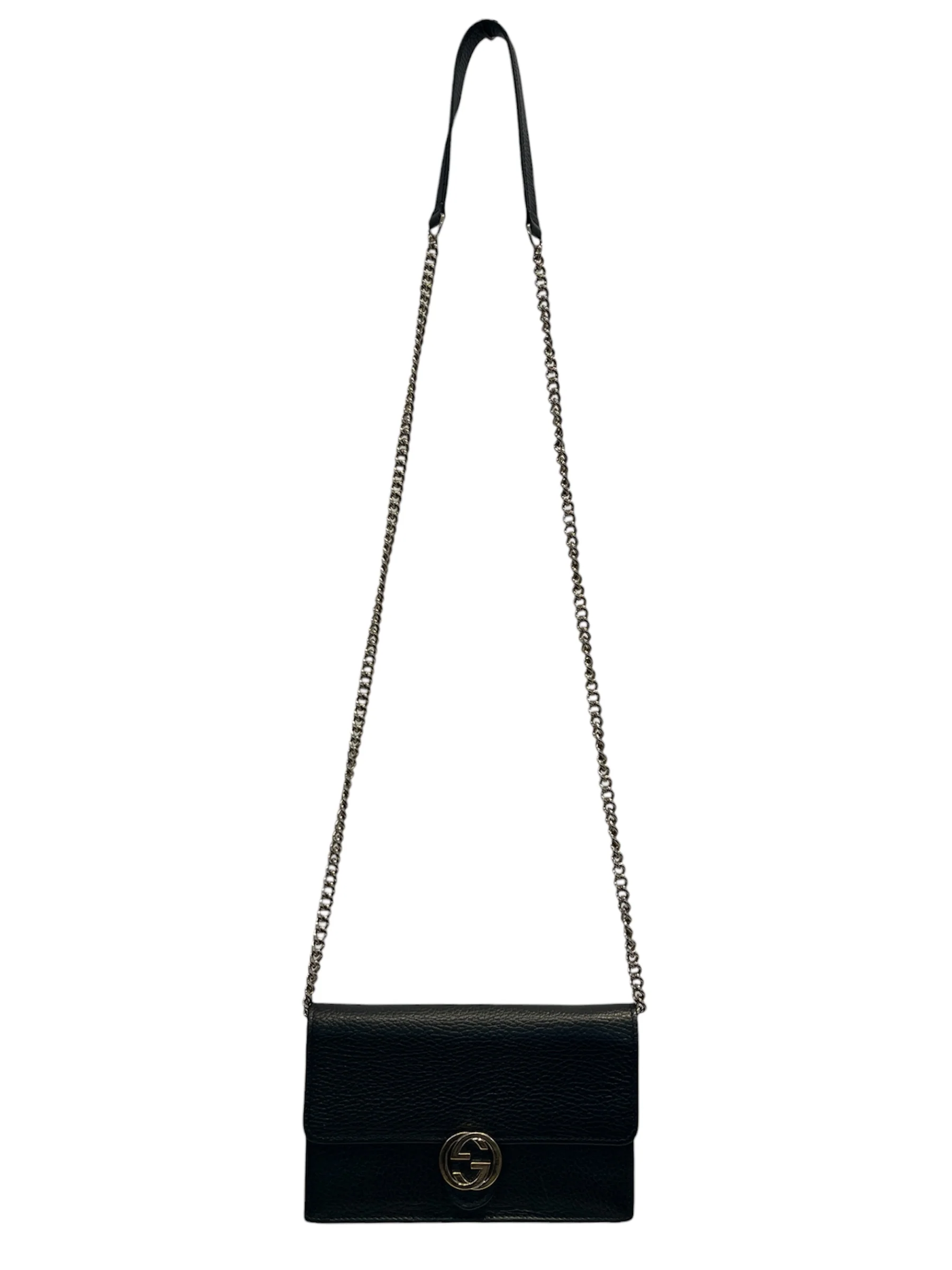 GUCCI/Cross Body Bag/Leather/BLK/615523
