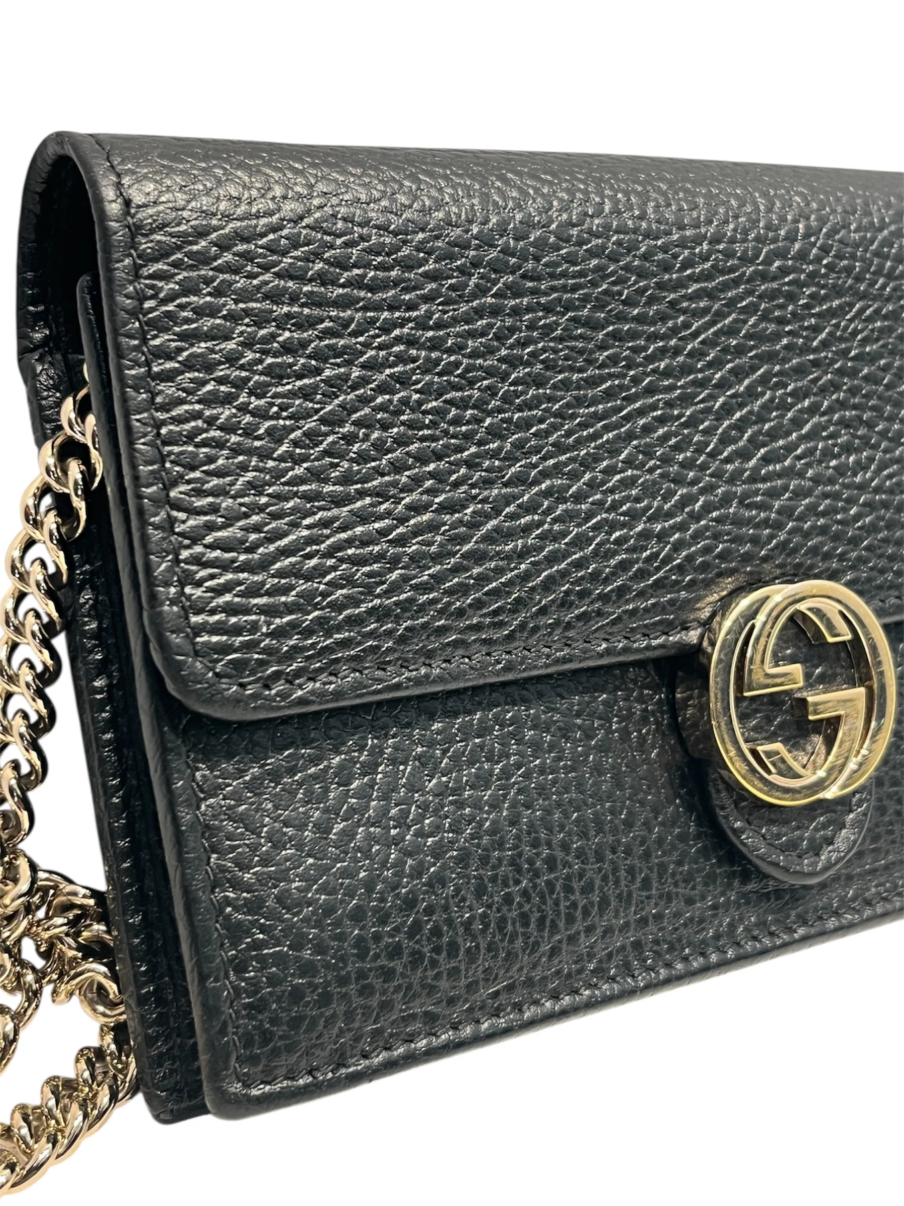 GUCCI/Cross Body Bag/Leather/BLK/615523
