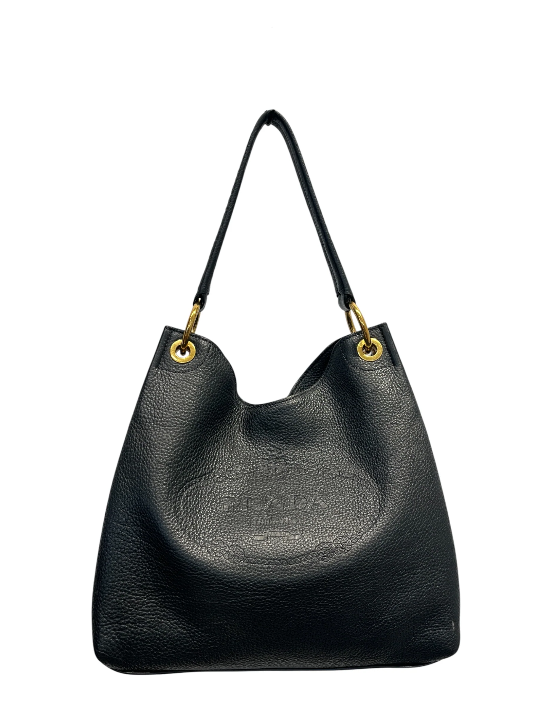 PRADA/Tote Bag/Leather/BLK/197