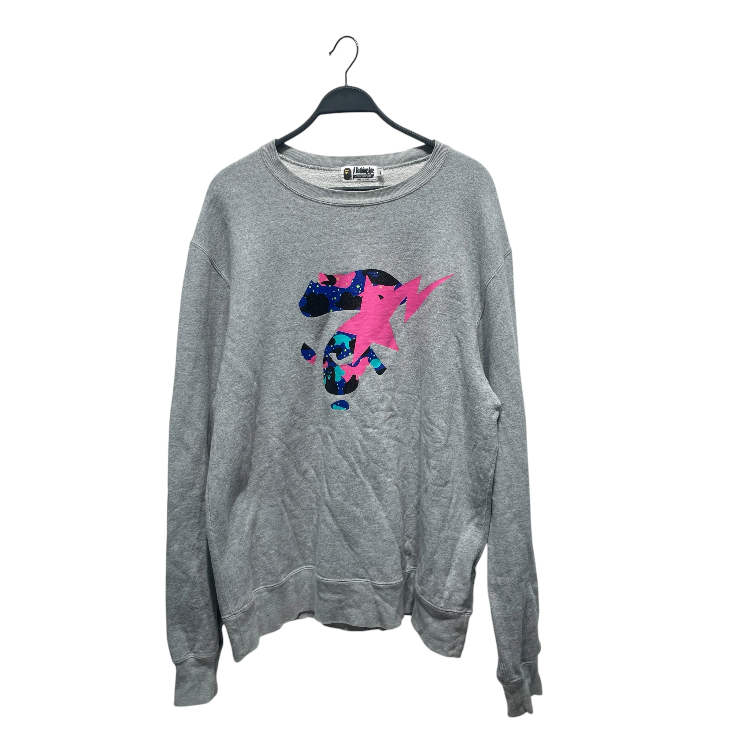 A BATHING APE/Sweater/XXXL/Cotton/GRY/CUDI