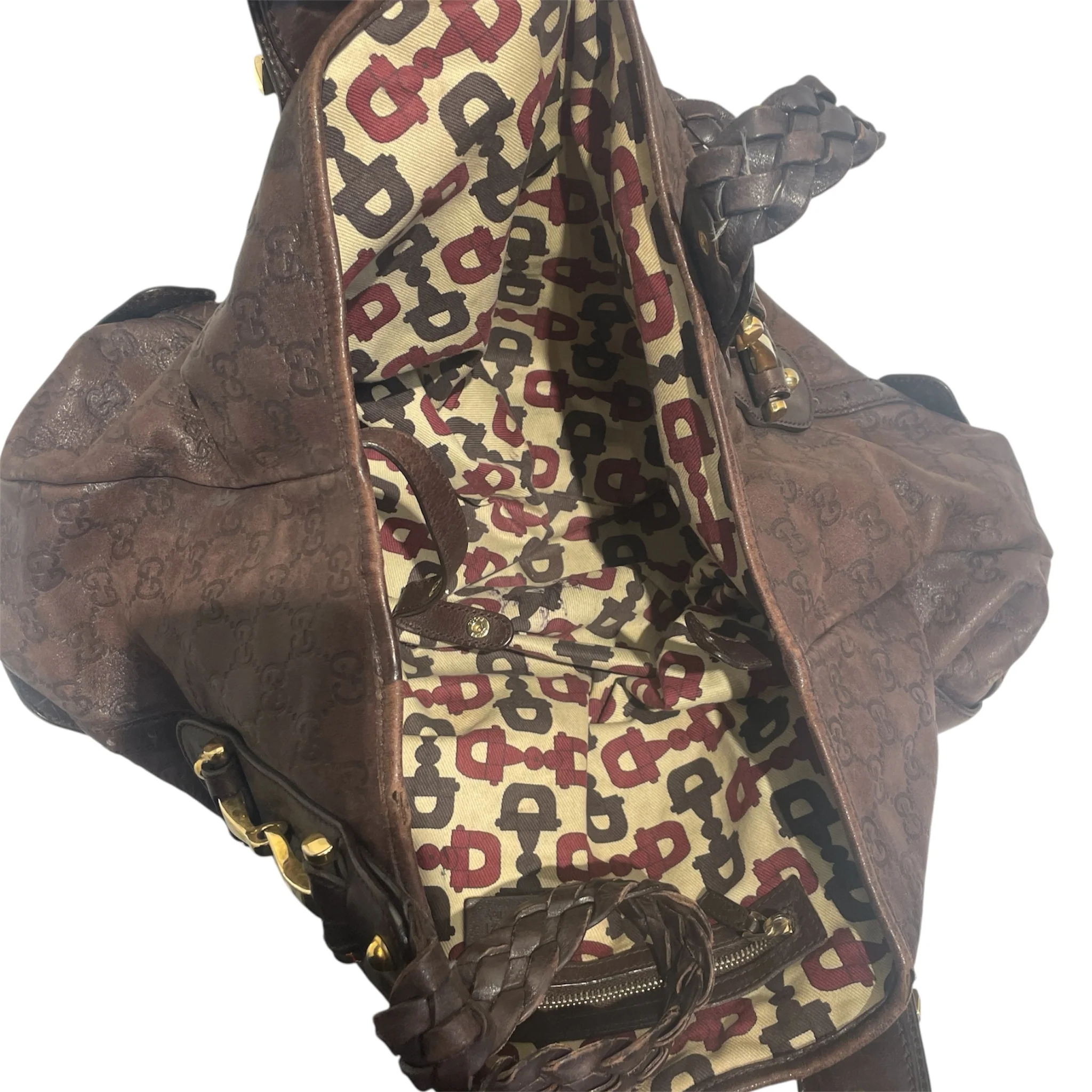 GUCCI/Bag/Leather/BRW/Guccissima Leather Bag