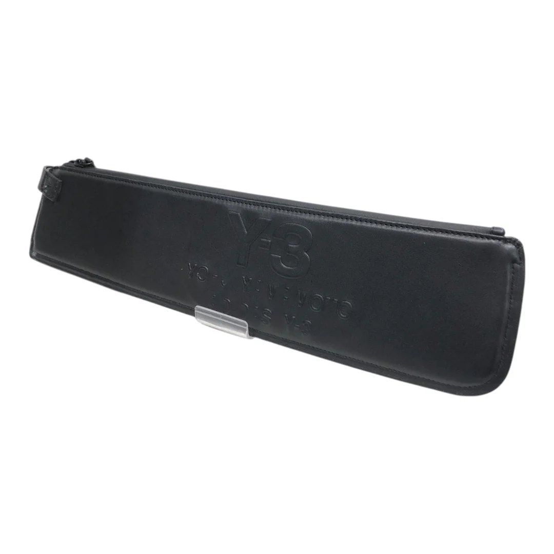 Y-3/Clutch Bag/Leather/BLK/calfskin long clutch