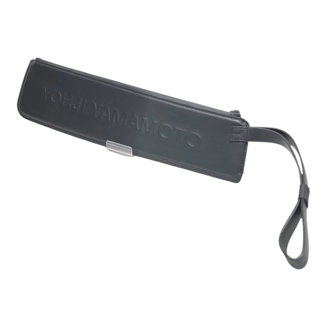 Y-3/Clutch Bag/Leather/BLK/calfskin long clutch