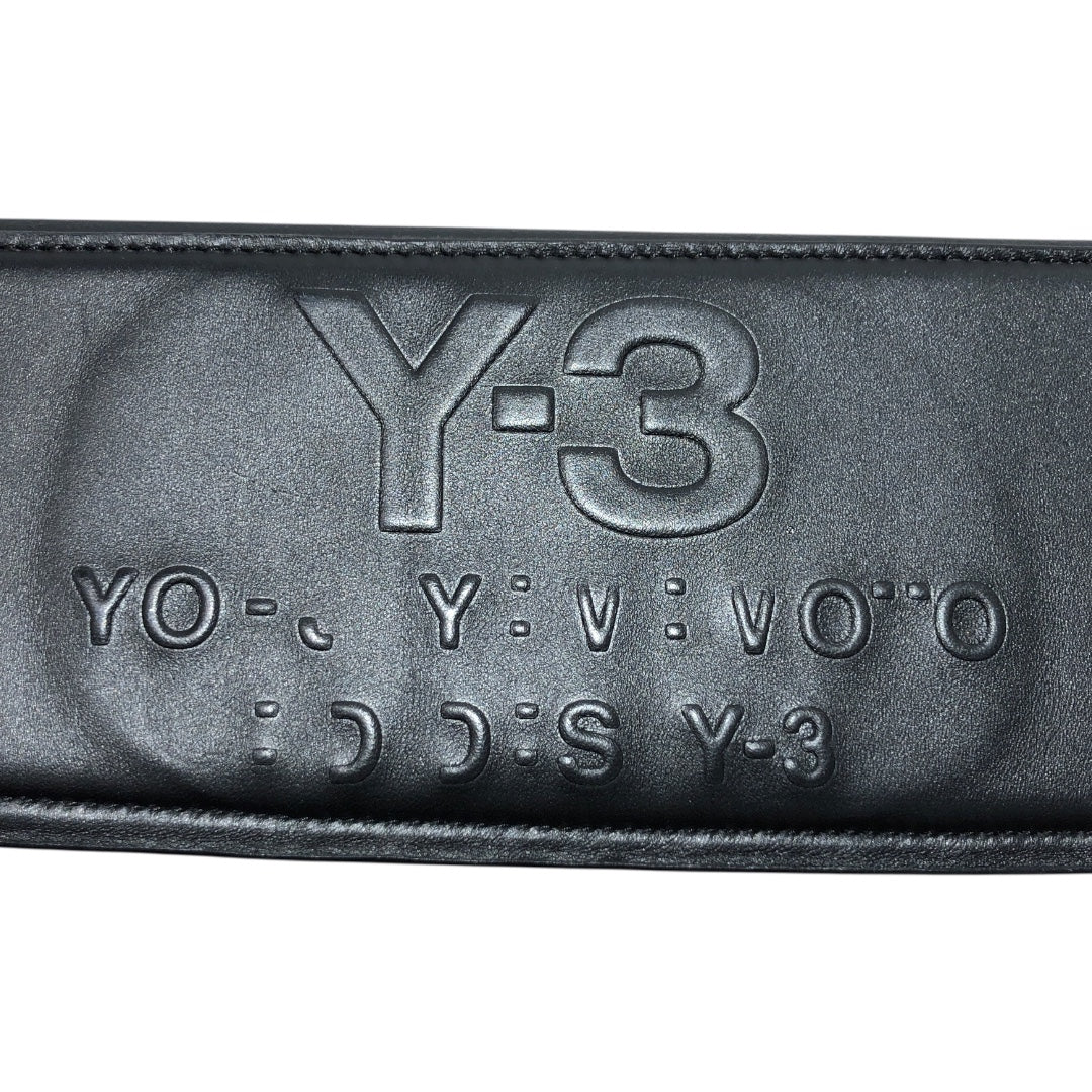Y-3/Clutch Bag/Leather/BLK/calfskin long clutch