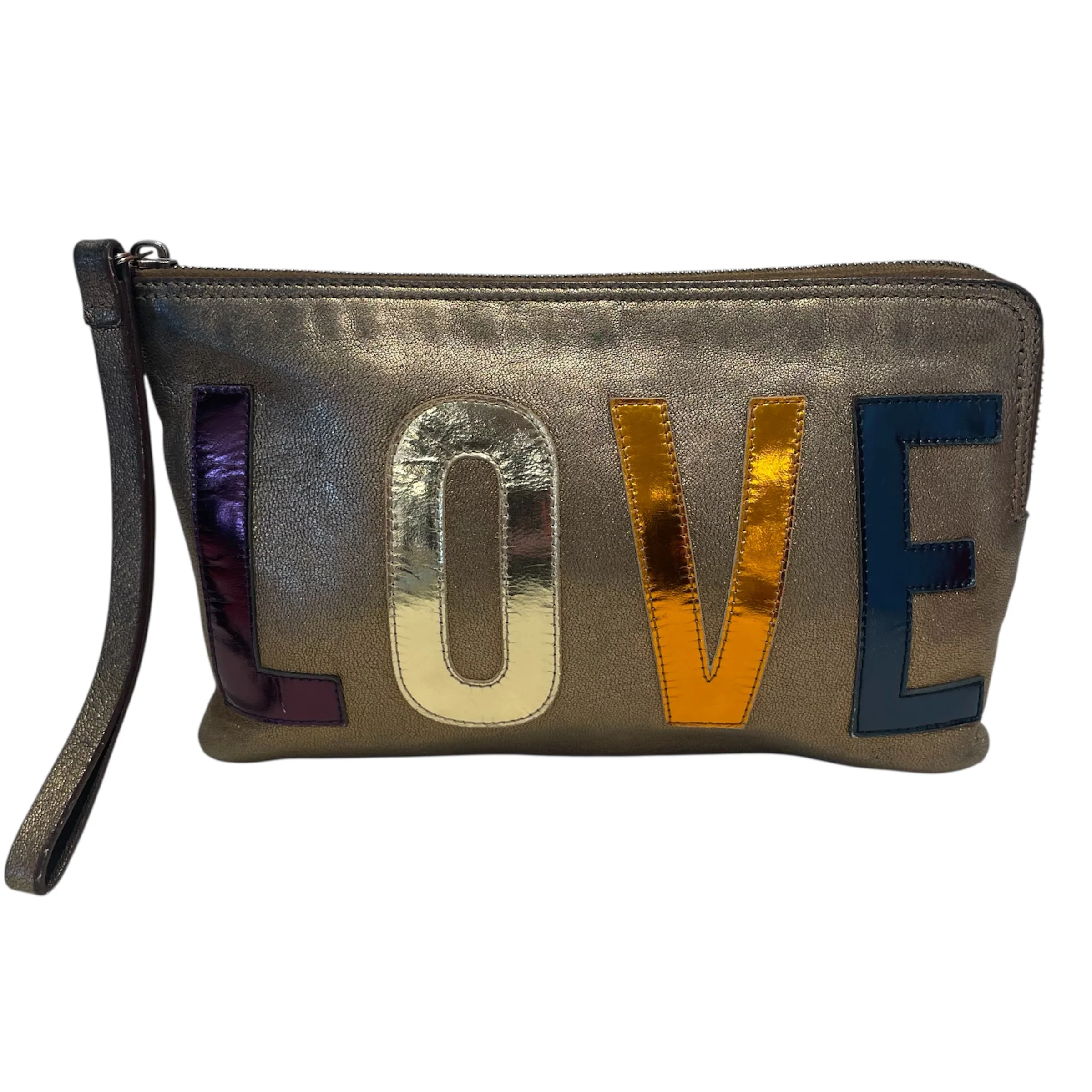 LANVIN/Clutch Bag/Leather/GLD/LOVE