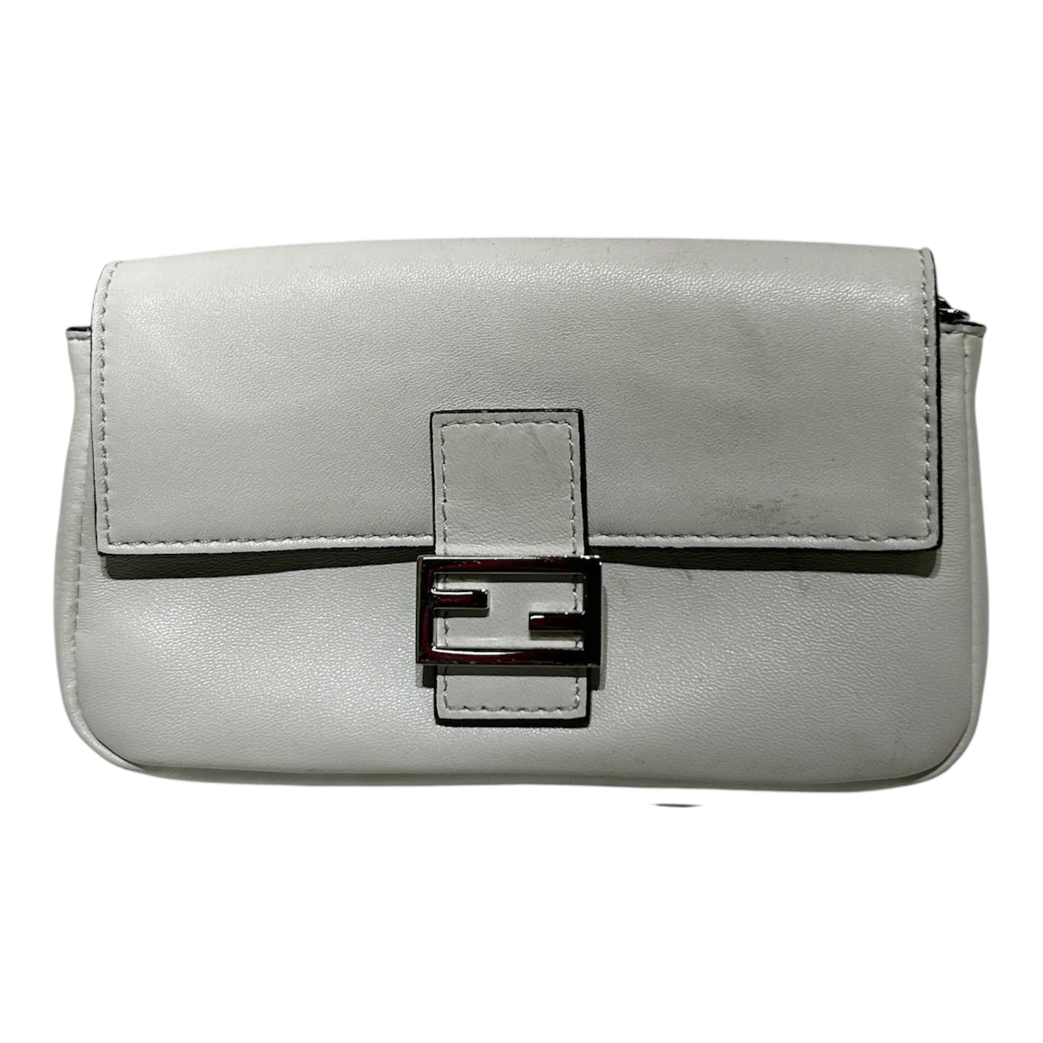 FENDI/Bag/Leather/WHT/baguette mini