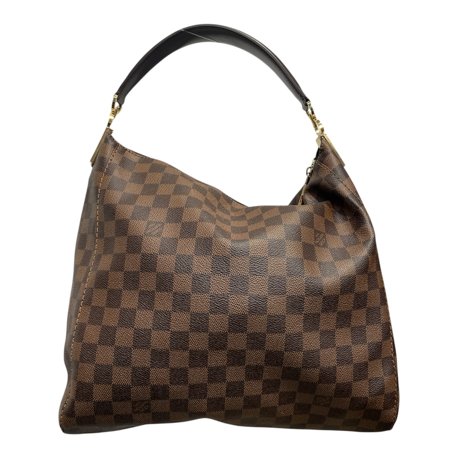 LOUIS VUITTON/Hand Bag/Glen Check/Leather/BRW/DAMIER EBENE PORTOBELLO