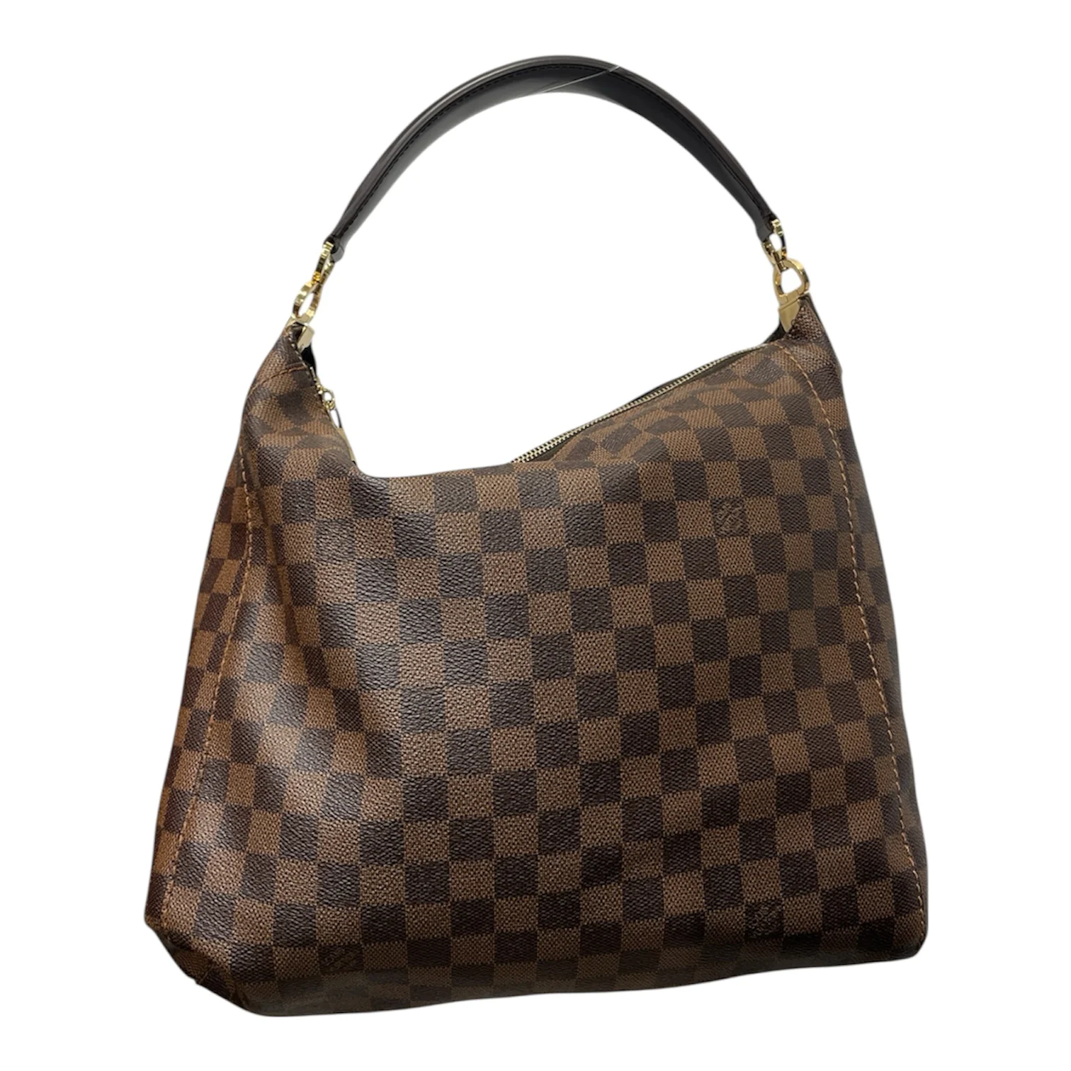 LOUIS VUITTON/Hand Bag/Glen Check/Leather/BRW/DAMIER EBENE PORTOBELLO