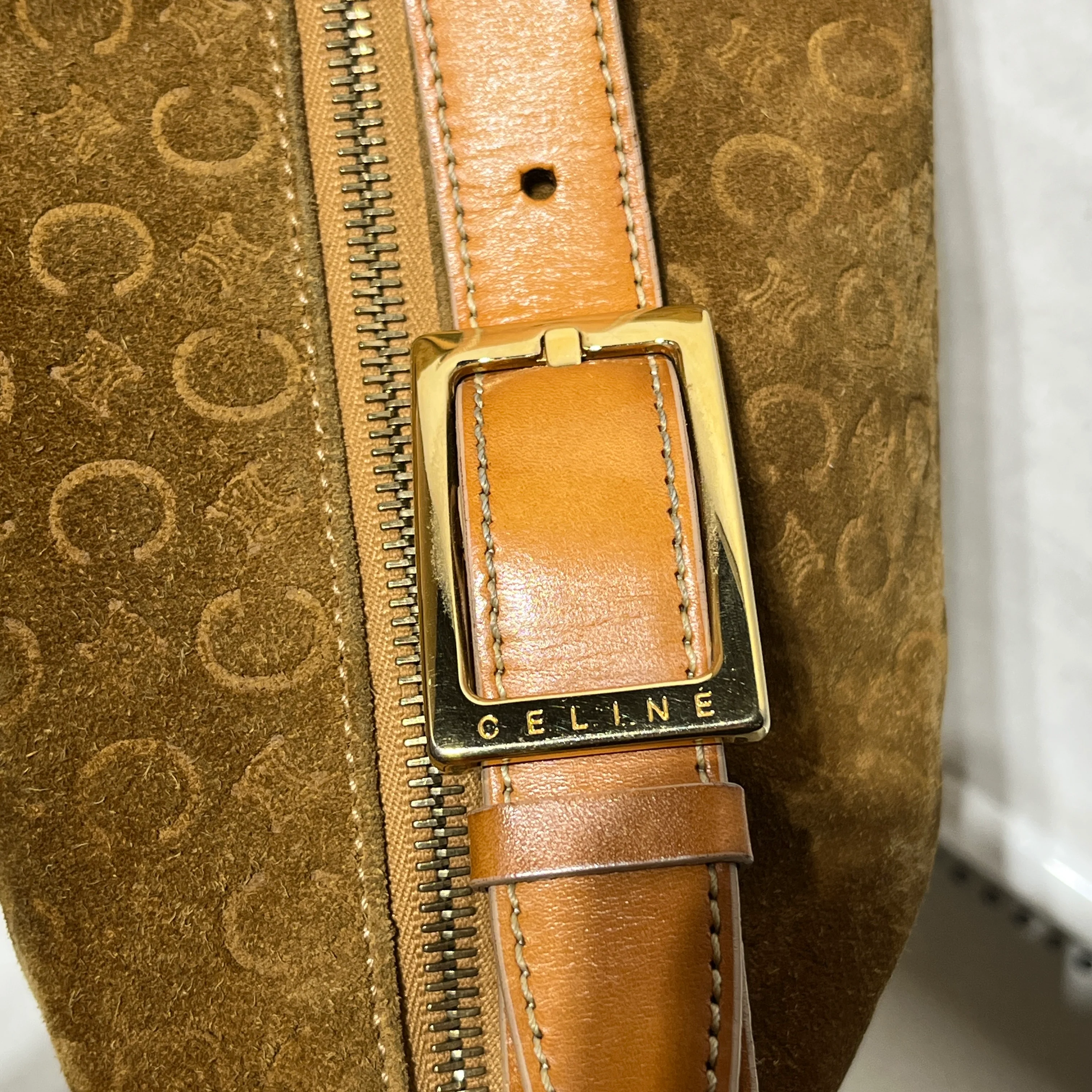 CELINE/Hand Bag/Suede/BRW/Macadam Sude