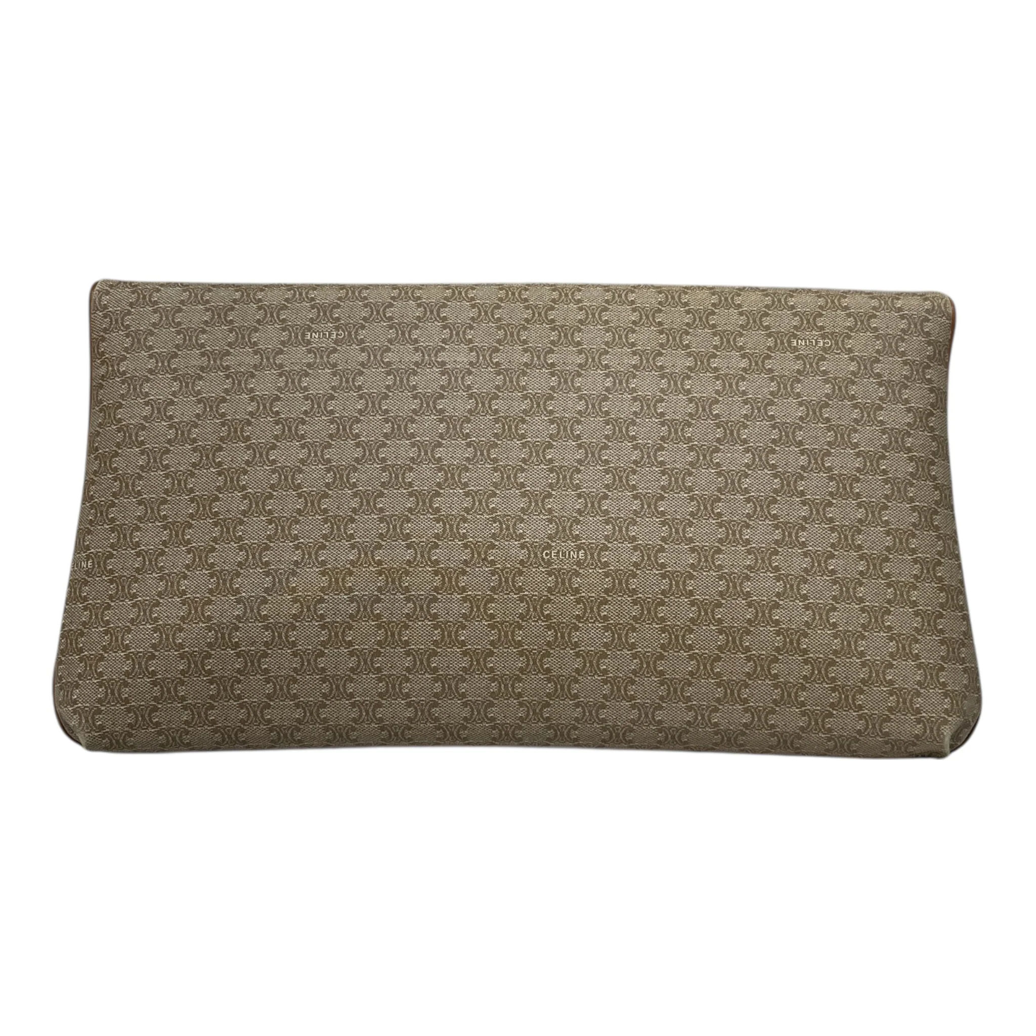 CELINE/Clutch Bag/Monogram/Cotton/BRW/Macadam
