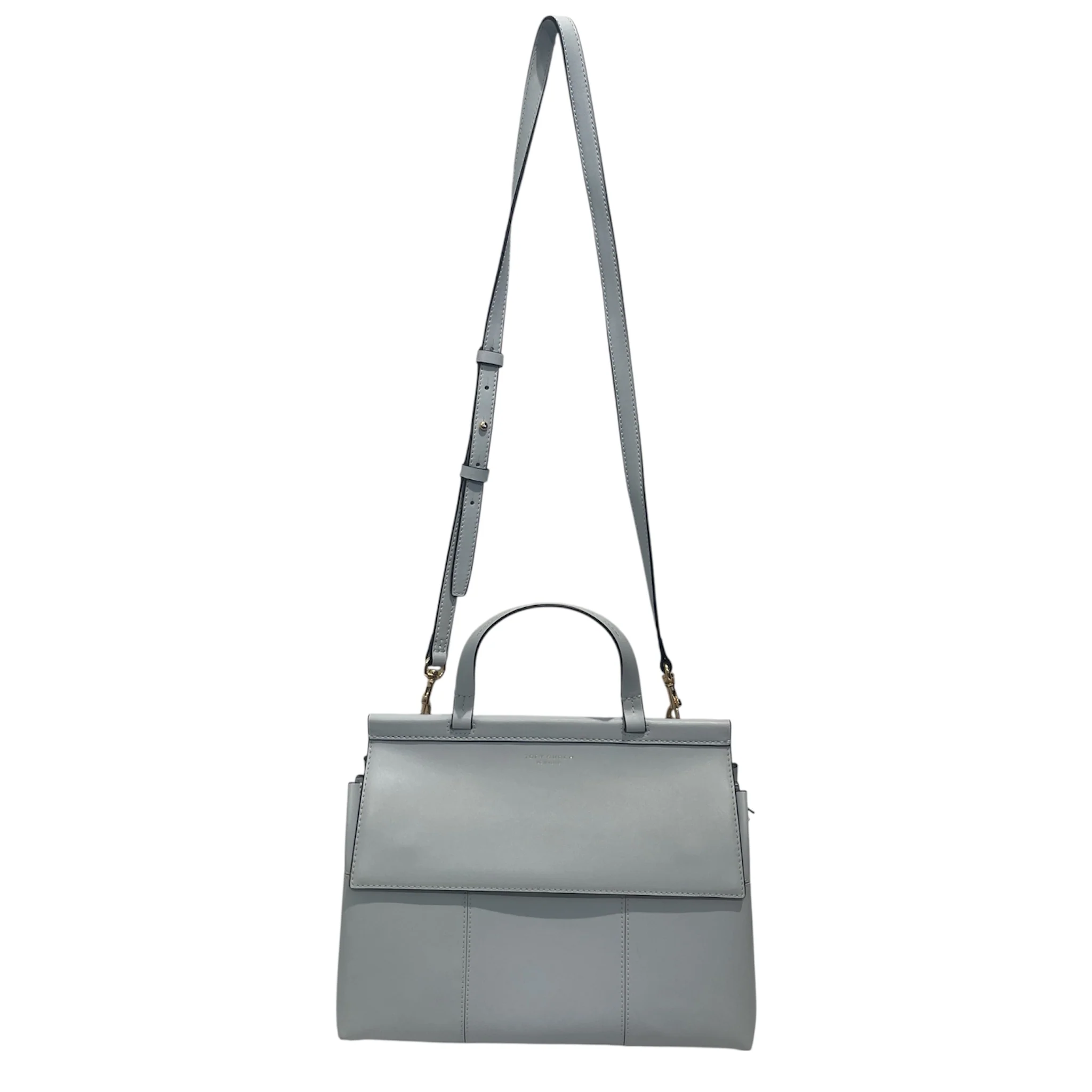 TORY BURCH/Hand Bag/Leather/BLU/BLOCK T SATCHEL