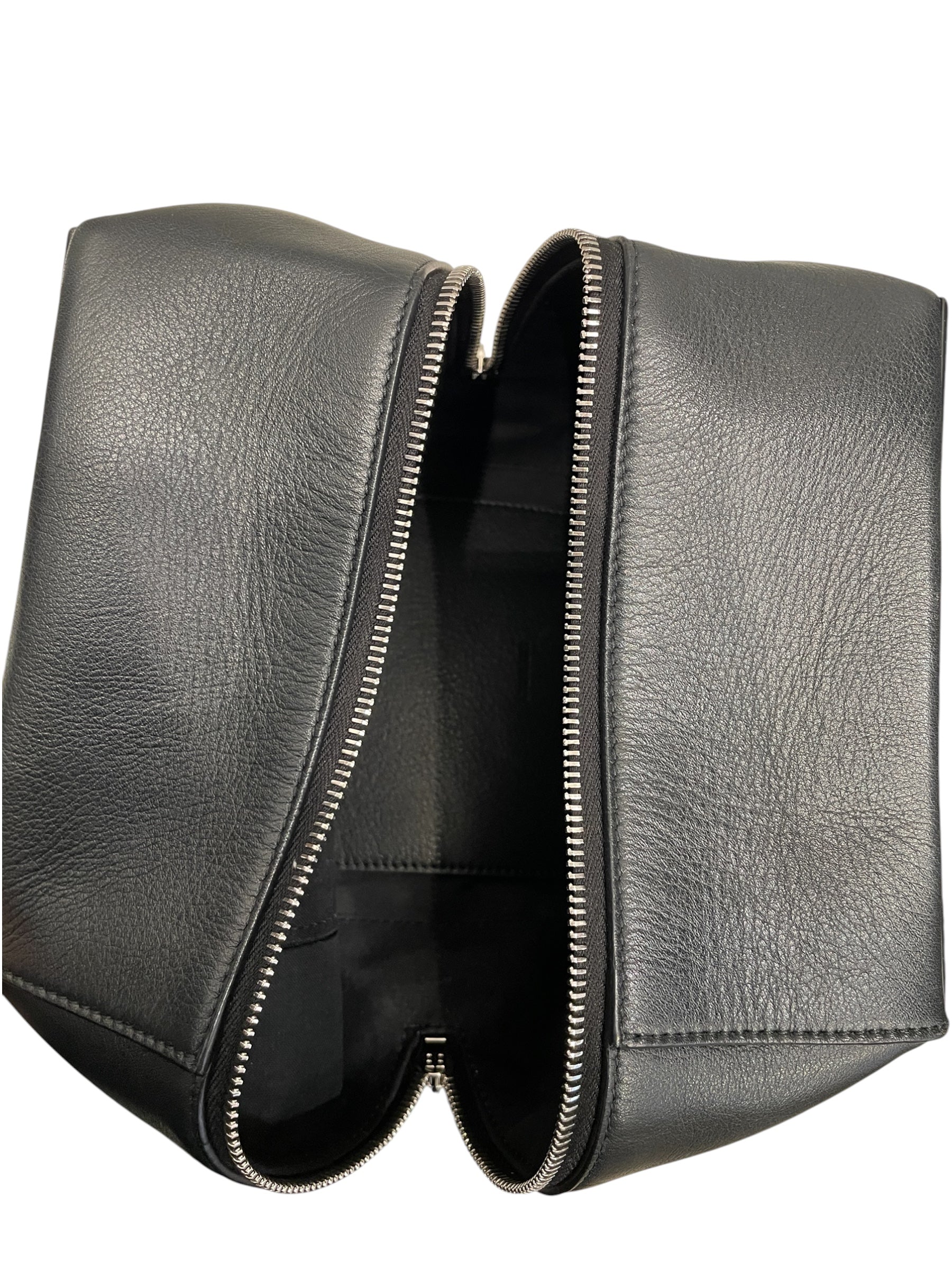 BALENCIAGA/Cross Body Bag/Leather/BLK/SQUARE LOGO ON TOP