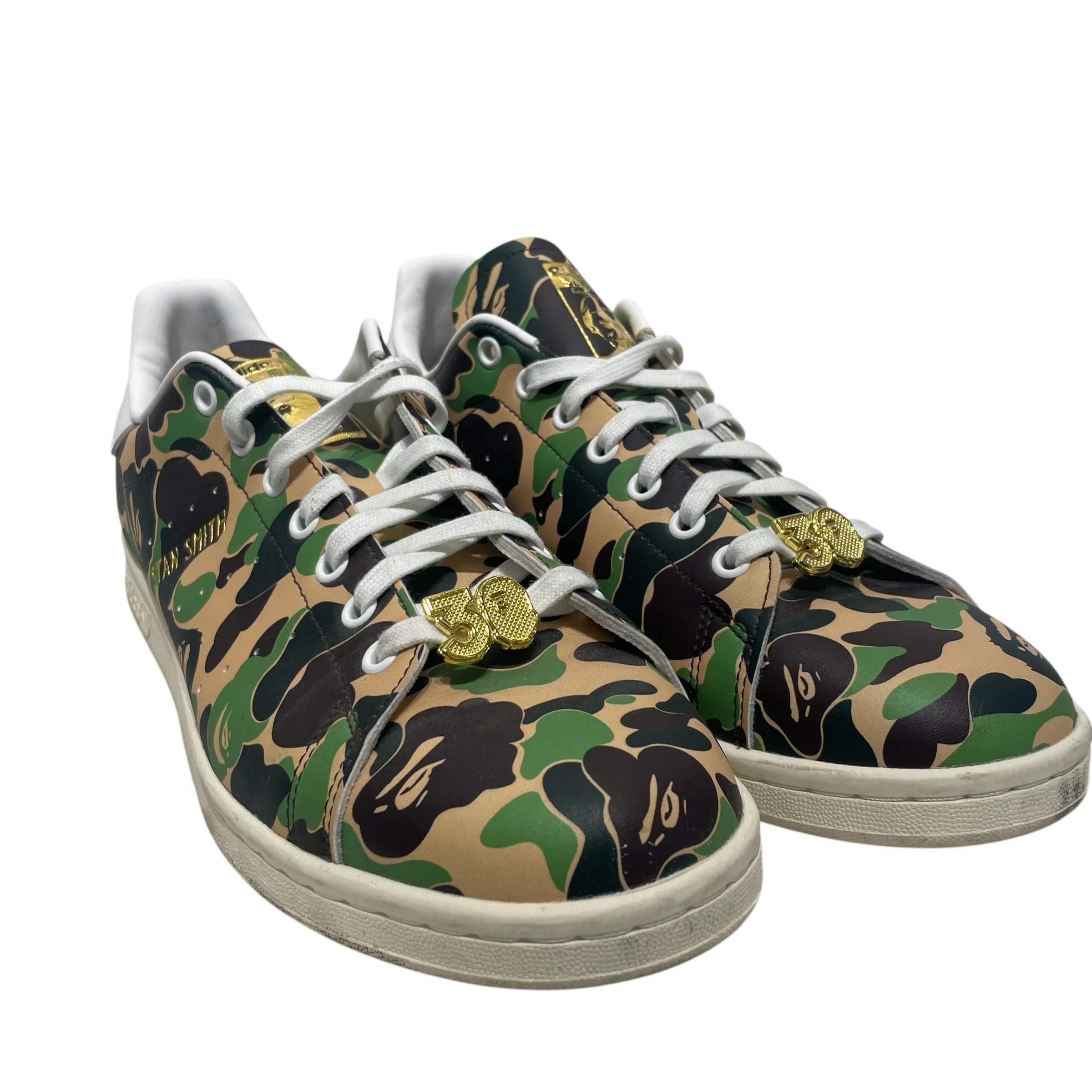 A BATHING APE/adidas/Low-Sneakers/US 11.5/Camouflage/Acrylic/GRN/