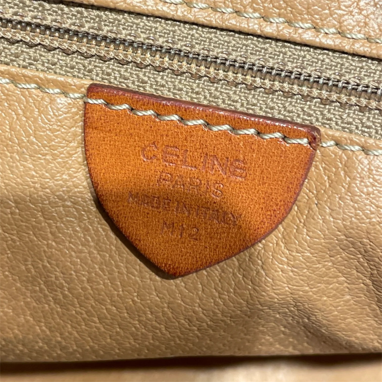 CELINE/Cross Body Bag/Monogram/Leather/BRW/CELINE MACADAM SHOULDER BAG