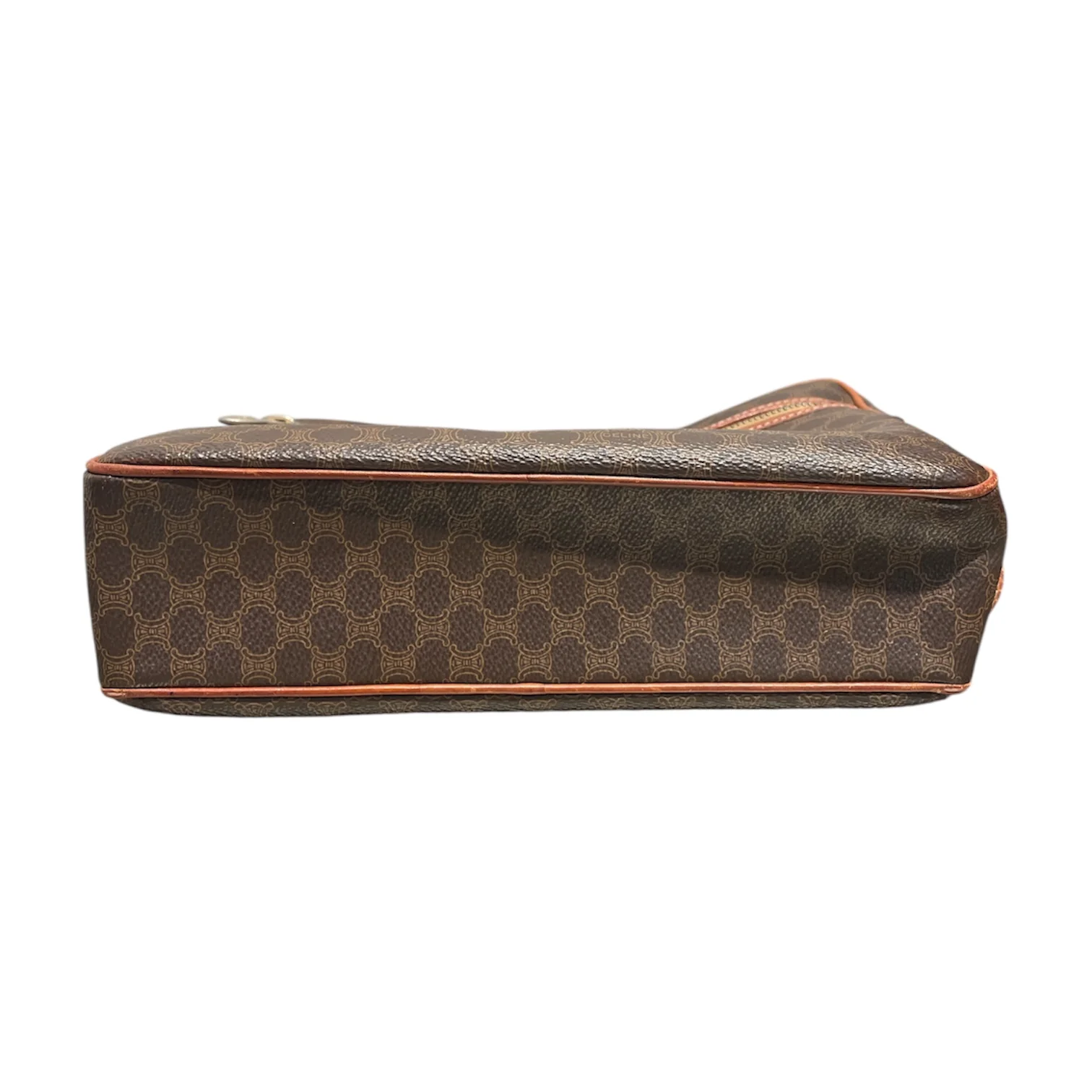 CELINE/Cross Body Bag/Monogram/Leather/BRW/CELINE MACADAM SHOULDER BAG