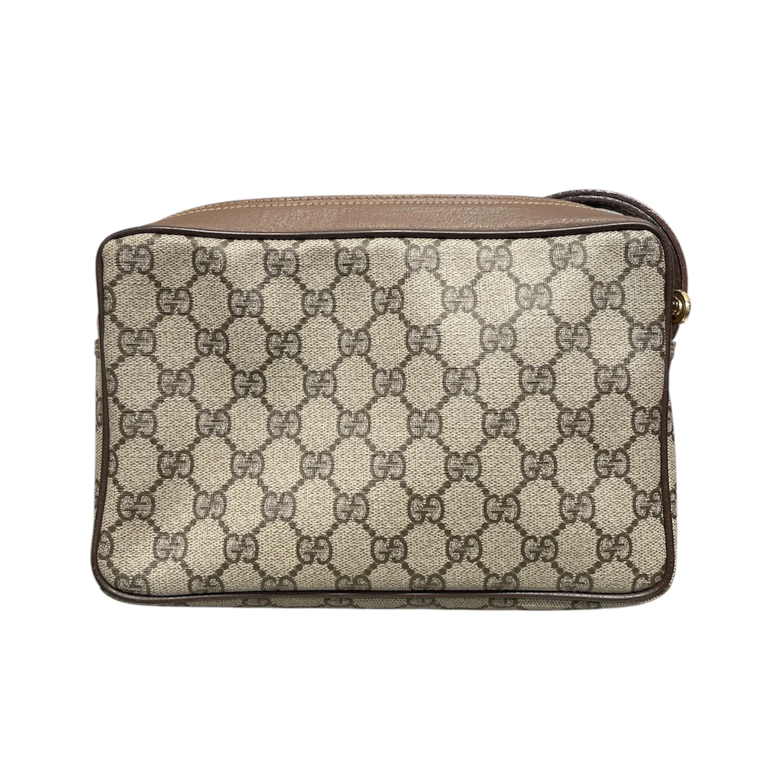 GUCCI/Clutch Bag/Monogram/Leather/BRW/GG SUPREME CLUTCH BAG