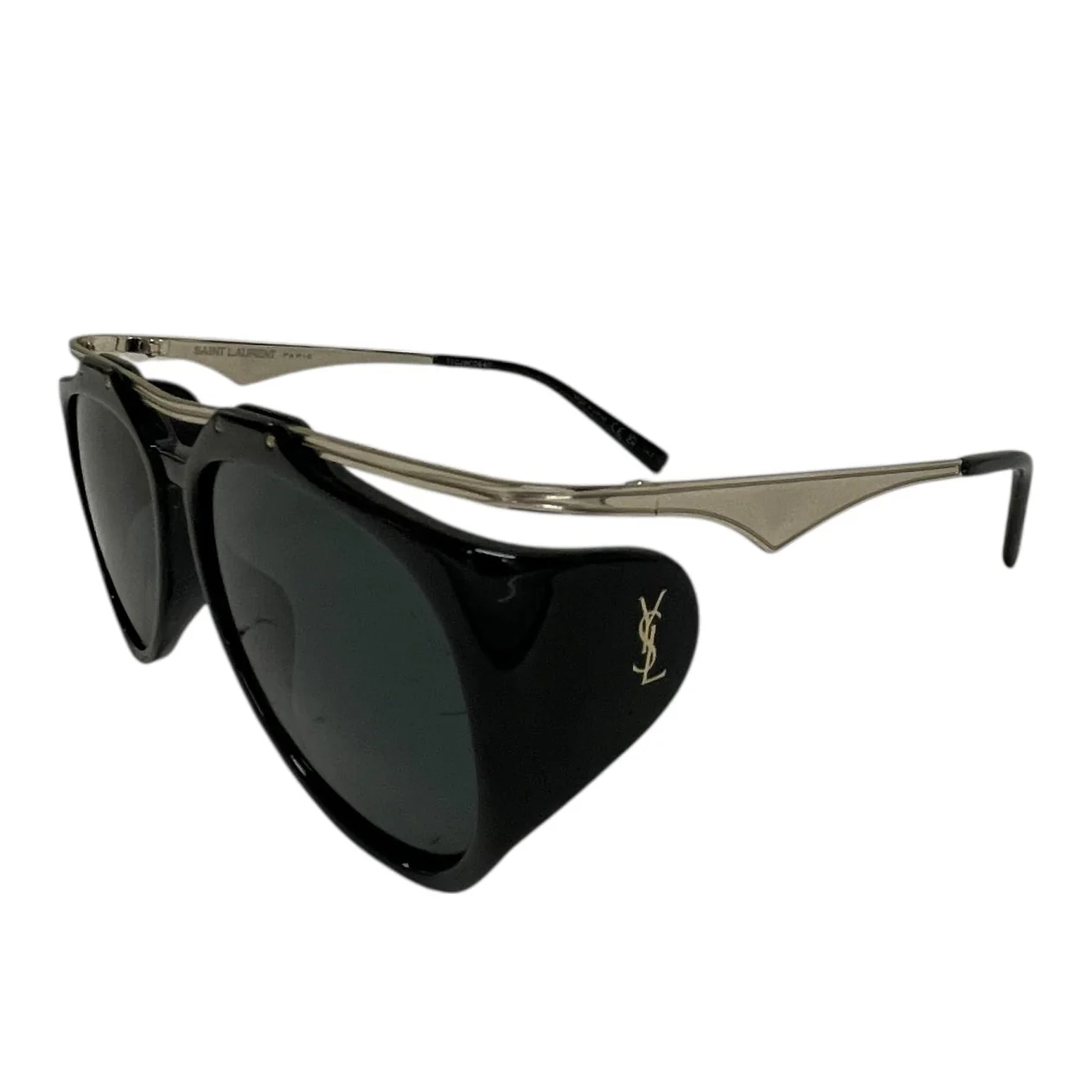 YVES SAINT LAURENT/Glasses/Metal/BLK/HANG LENS/ WIRE FRAME