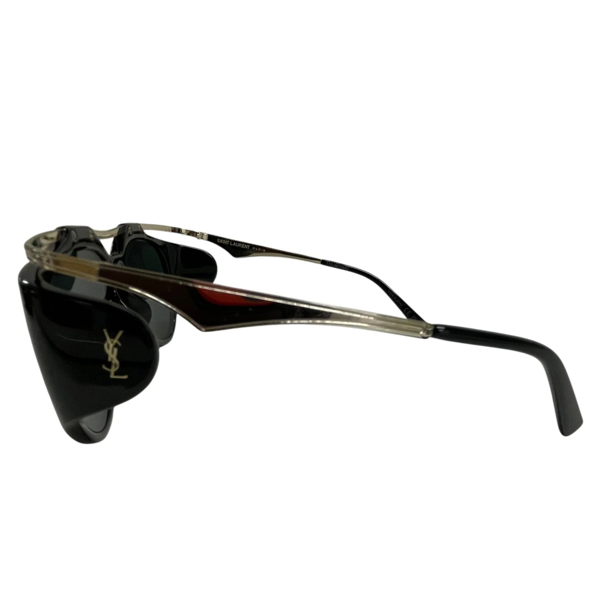 YVES SAINT LAURENT/Glasses/Metal/BLK/HANG LENS/ WIRE FRAME