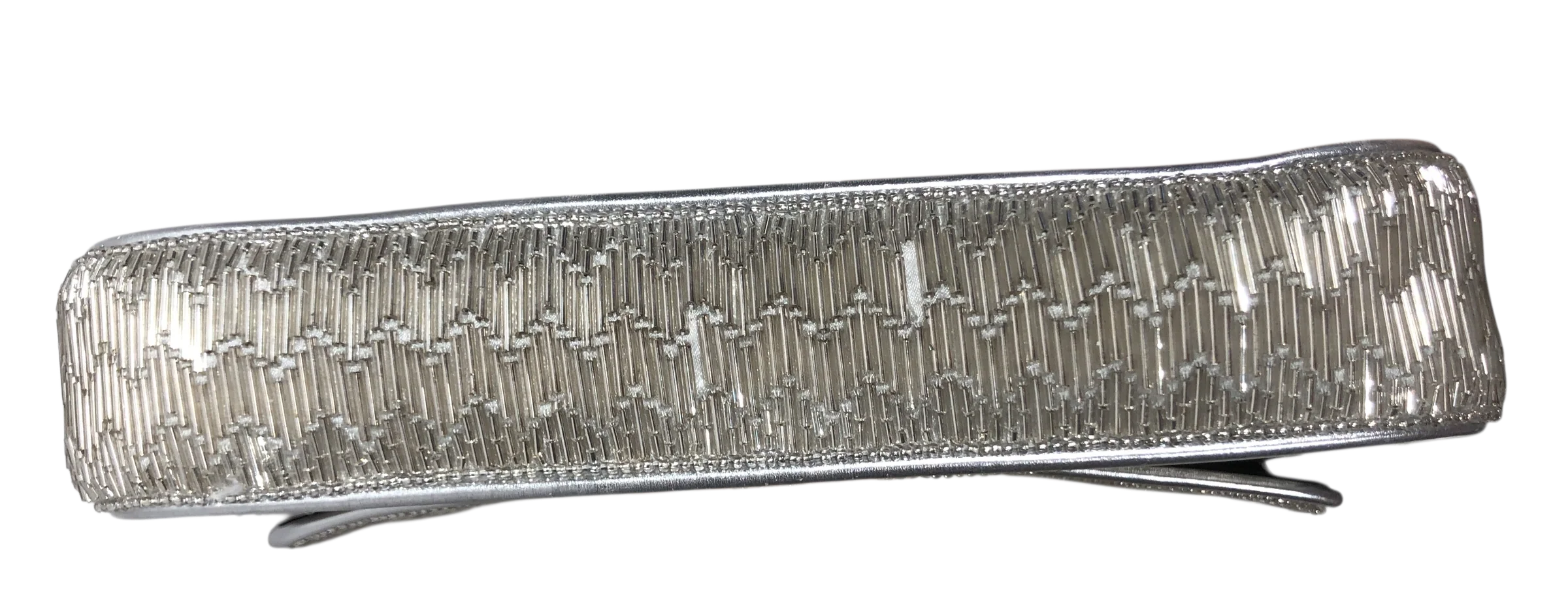 STAUD/Hand Bag/SLV/tommy beaded silver bag