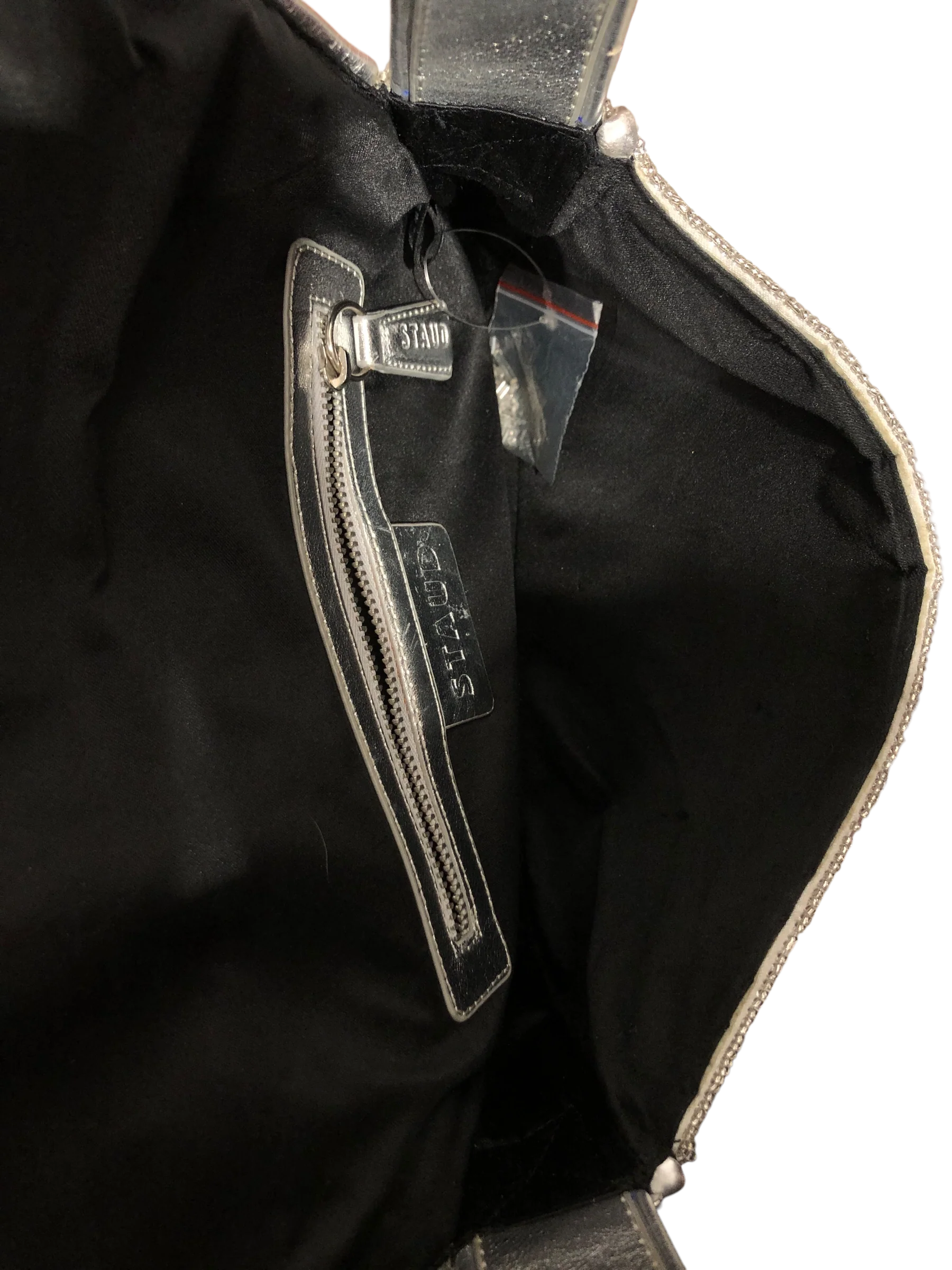 STAUD/Hand Bag/SLV/tommy beaded silver bag
