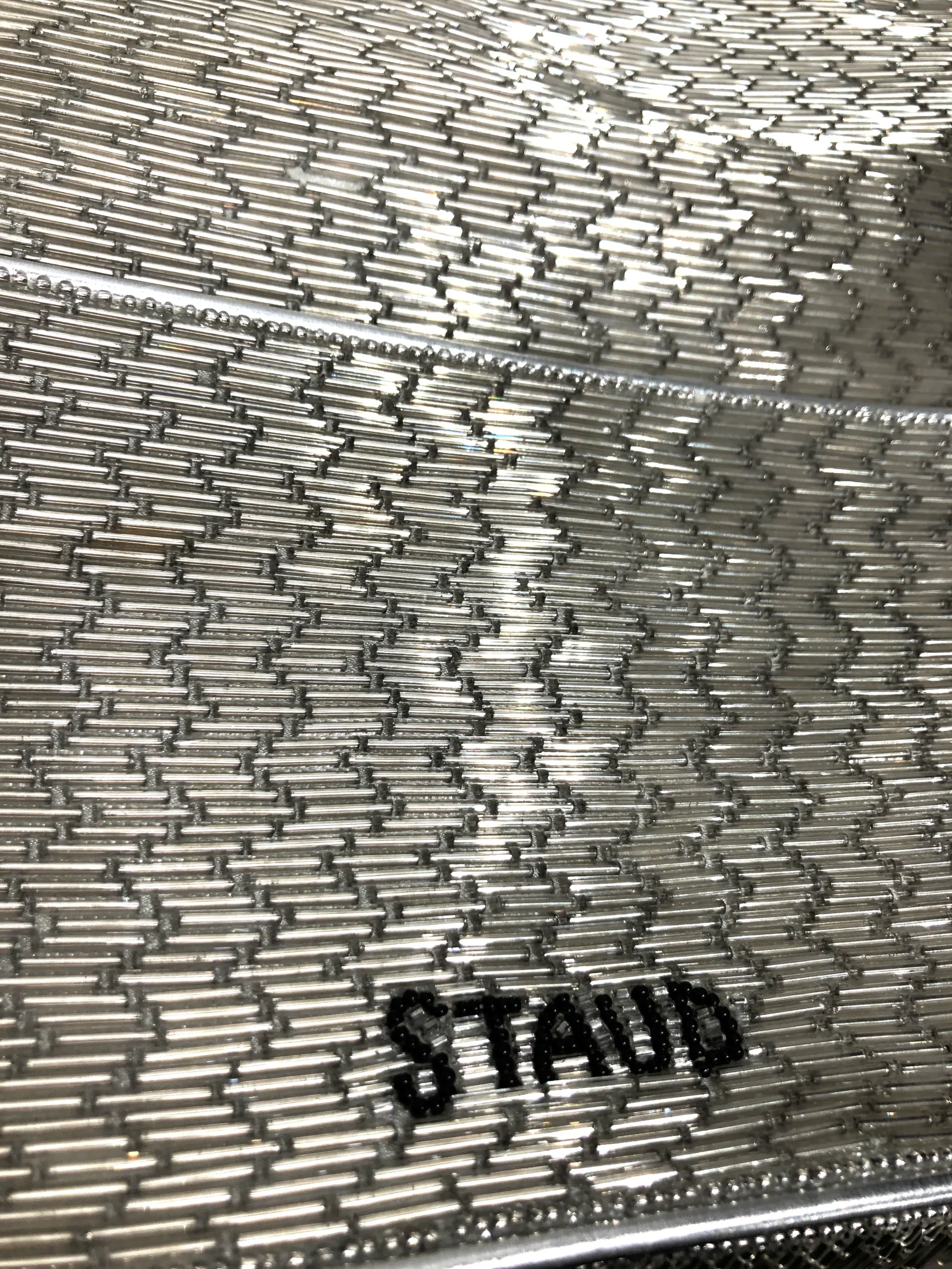 STAUD/Hand Bag/SLV/tommy beaded silver bag