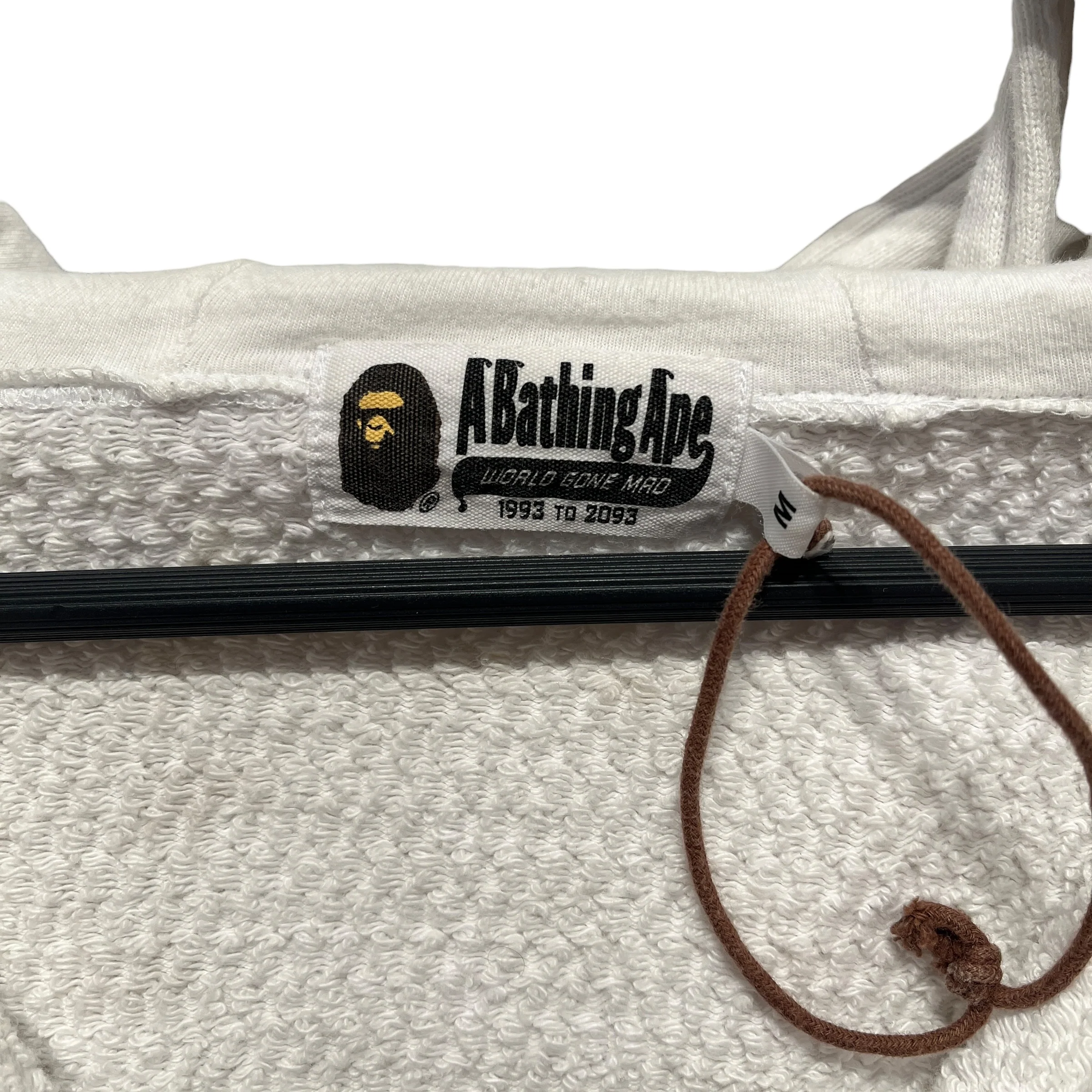 A BATHING APE/Zip Up Hoodie/M/Graphic/Cotton/WHT/NINJA ZIP HOODIE