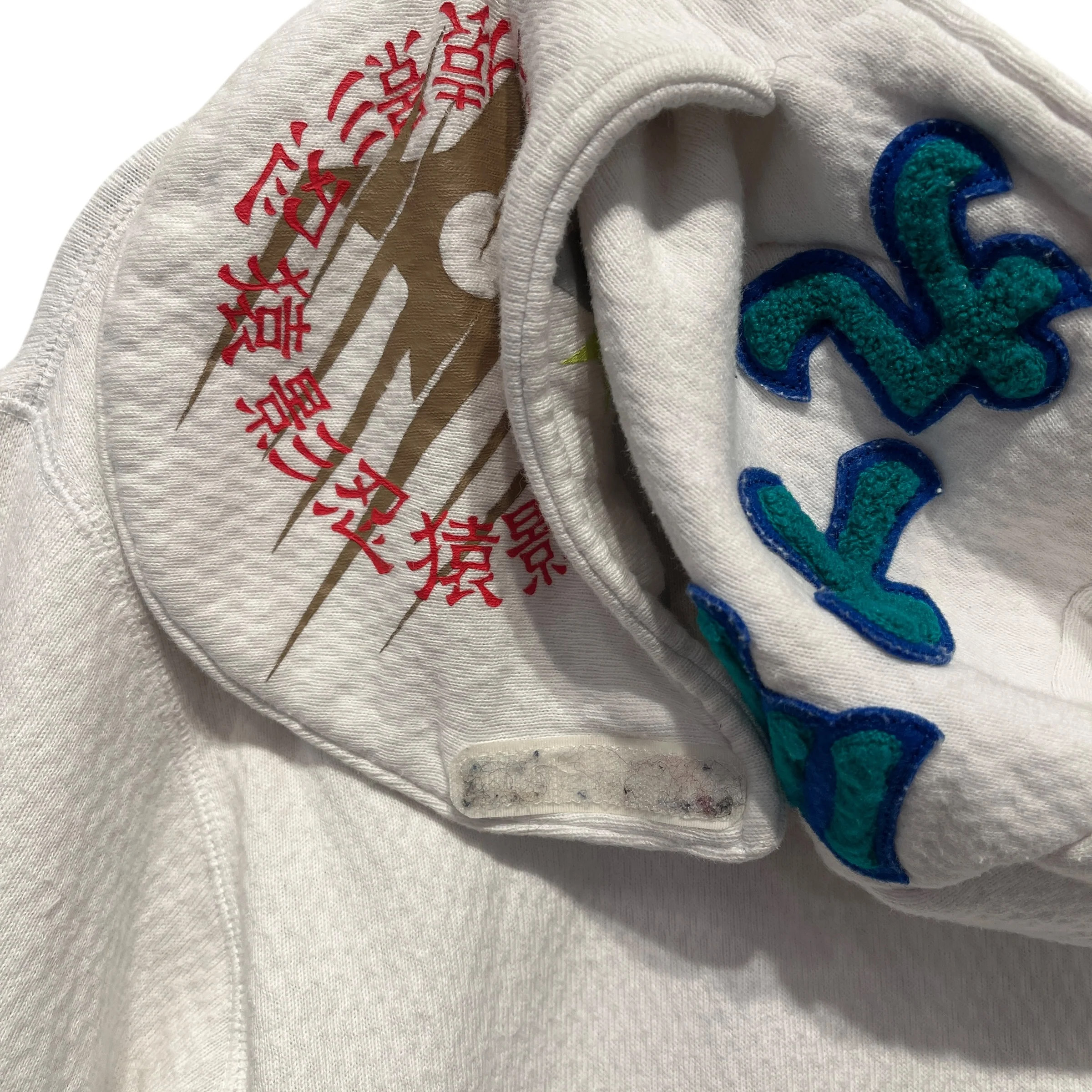 A BATHING APE/Zip Up Hoodie/M/Graphic/Cotton/WHT/NINJA ZIP HOODIE